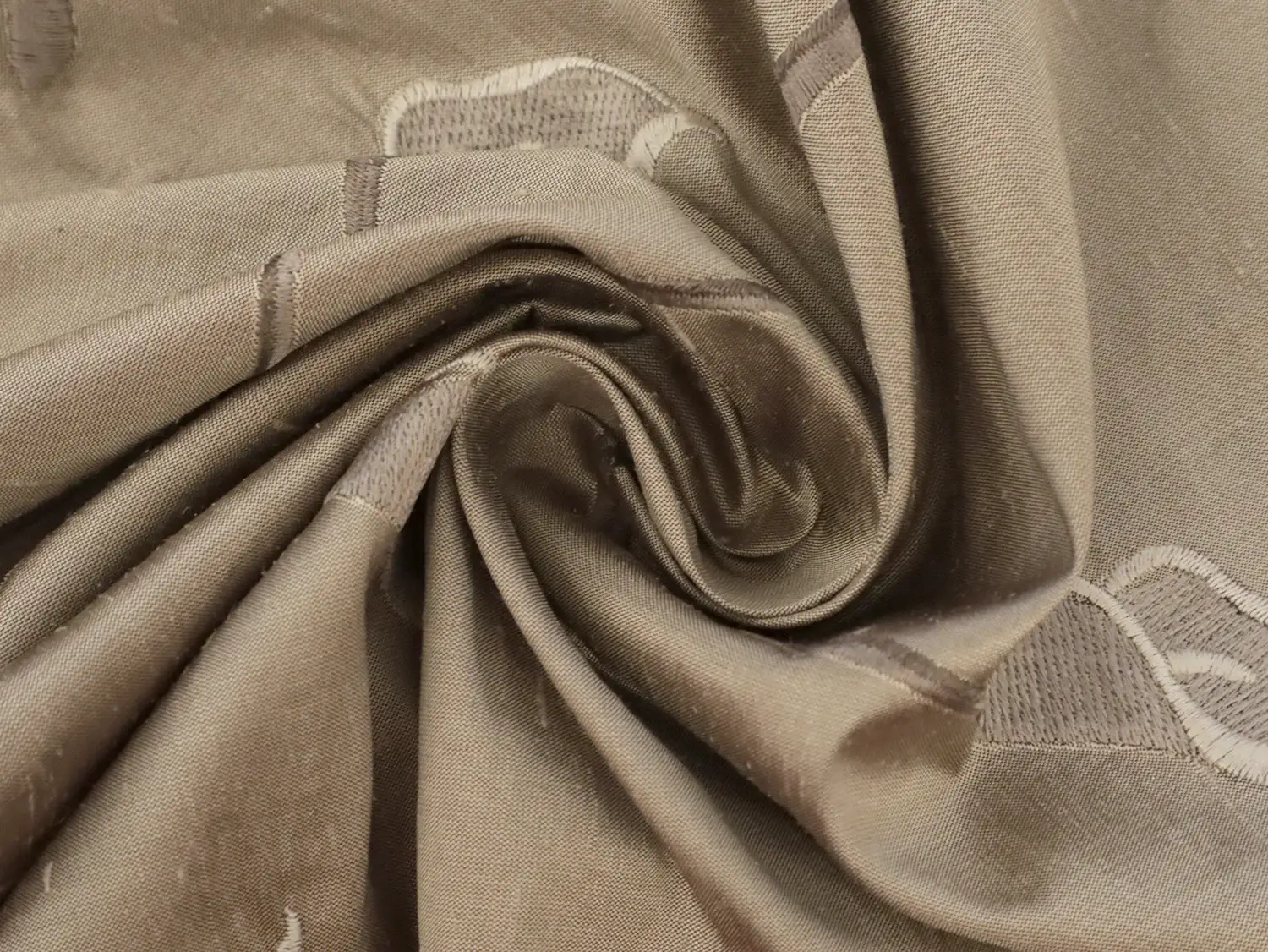 Embroidered Silk Shantung