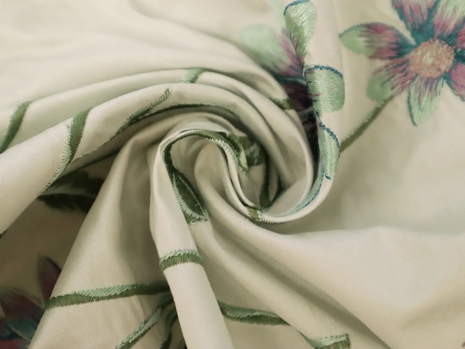 Embroidered Silk Shantung