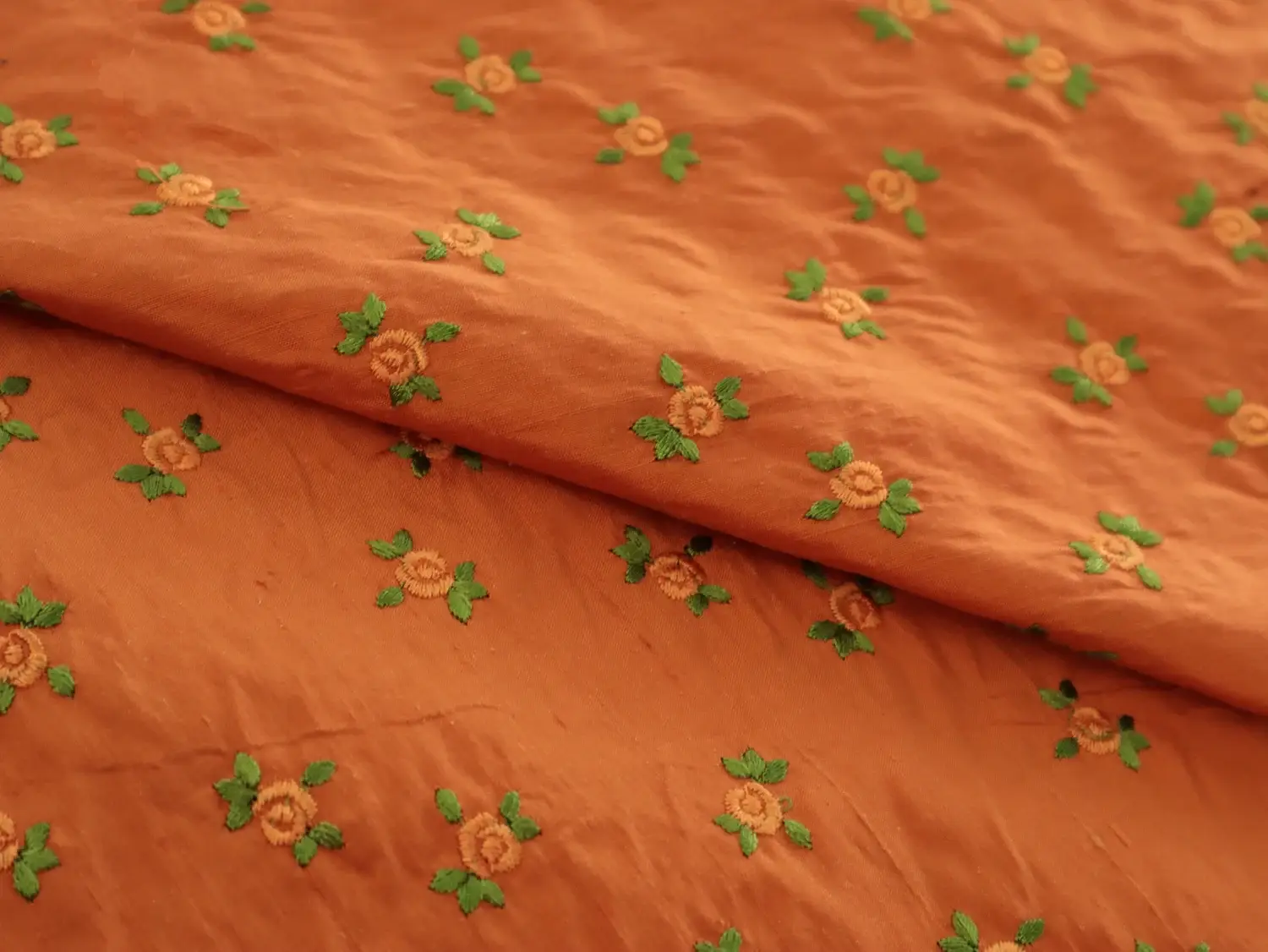 Embroidered Silk Shantung