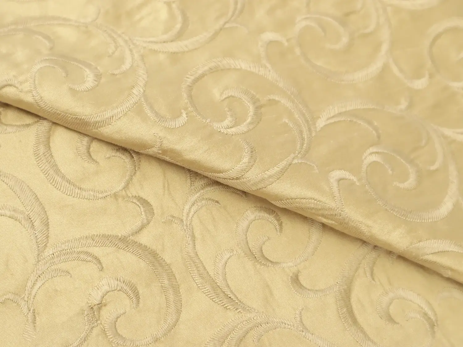 Embroidered Silk Shantung