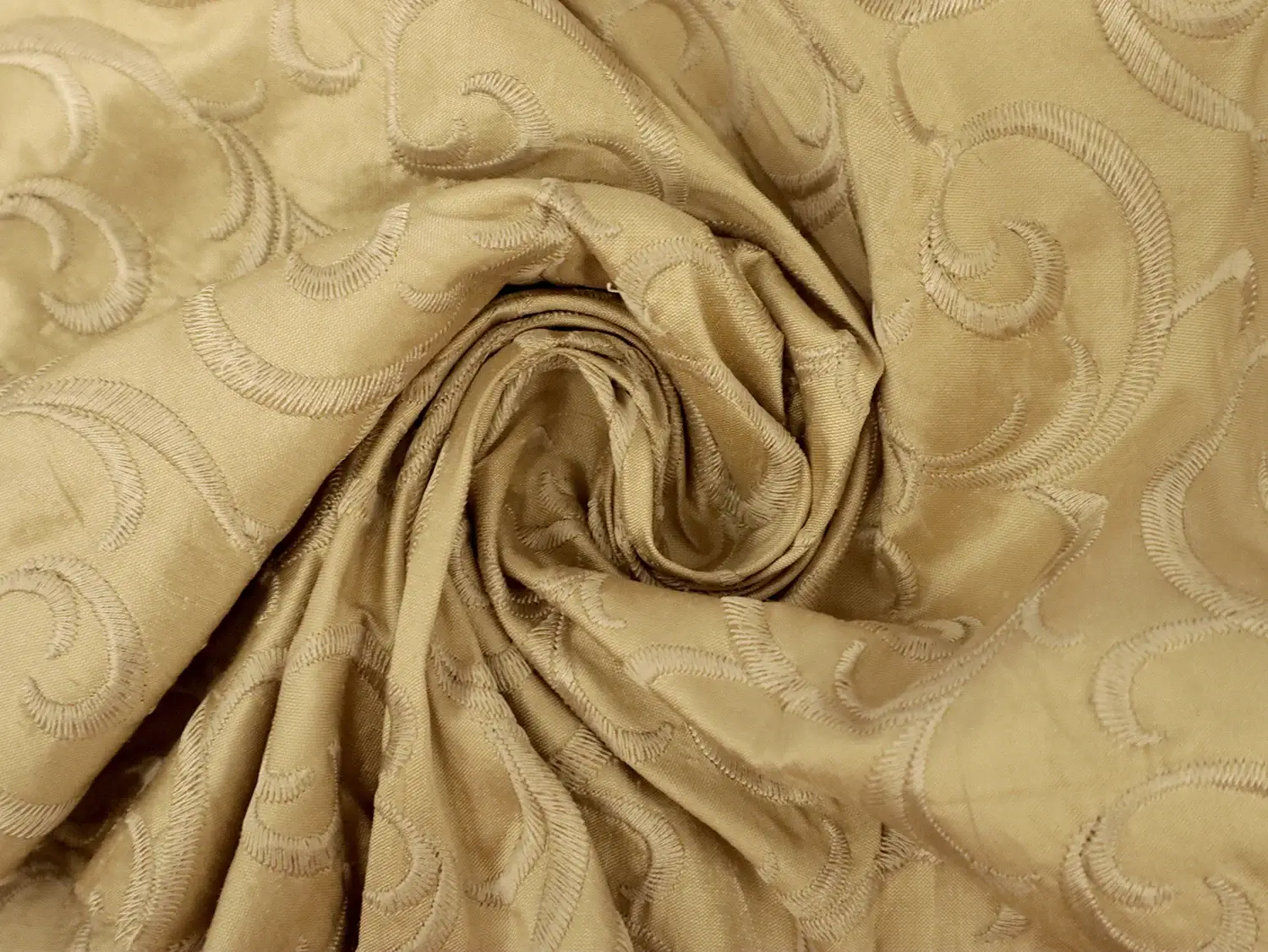 Embroidered Silk Shantung
