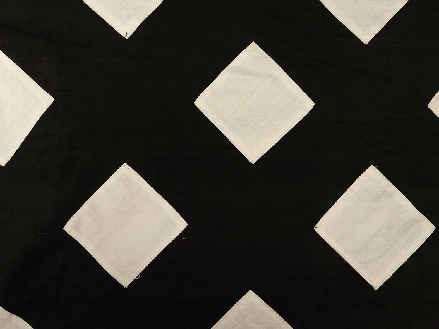 Color Block Appliqué Silk Shantung