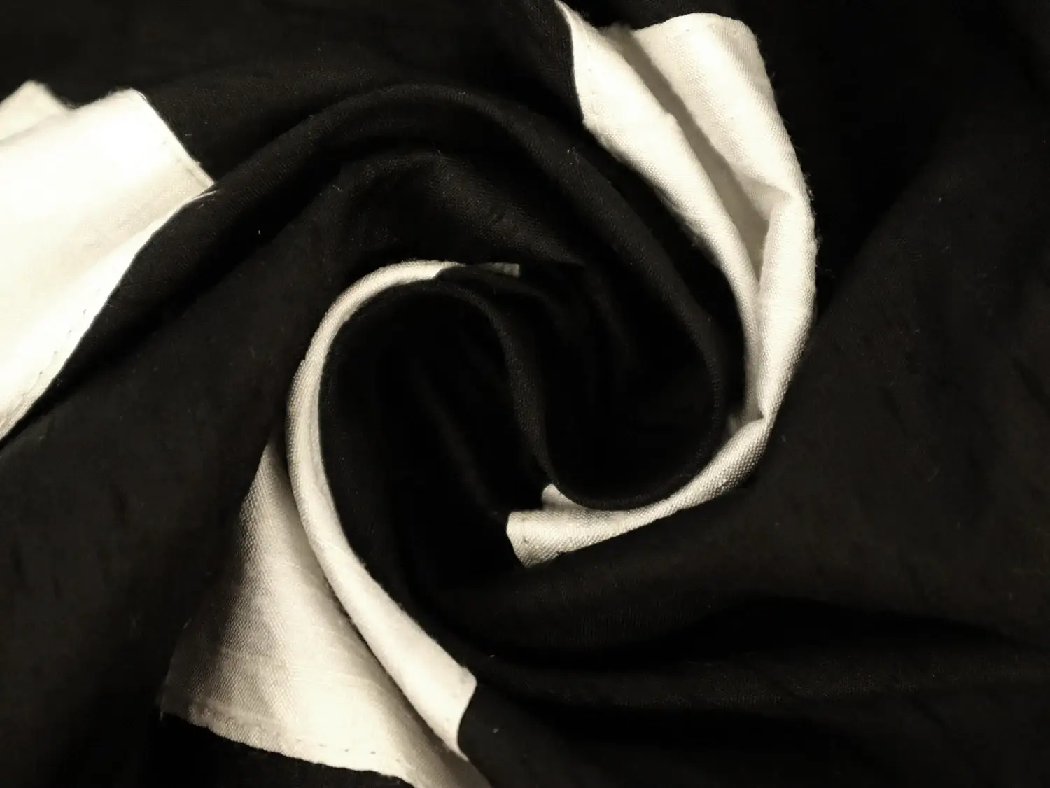 Color Block Appliqué Silk Shantung