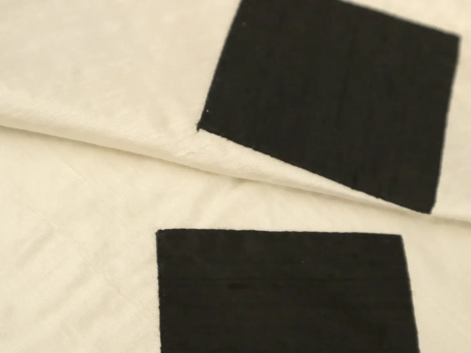 Color Block Appliqué Silk Shantung