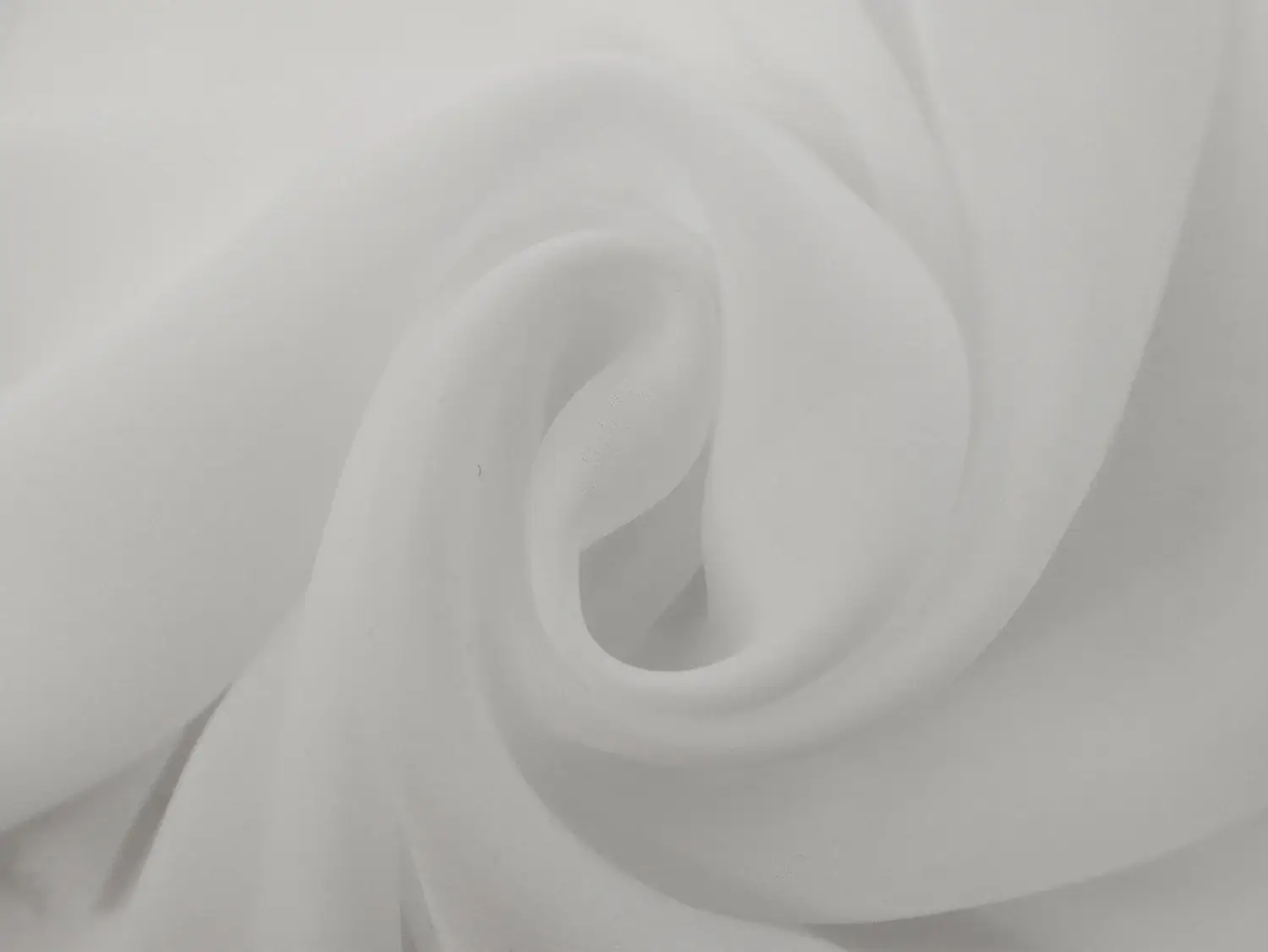 Polyester Double Georgette in White