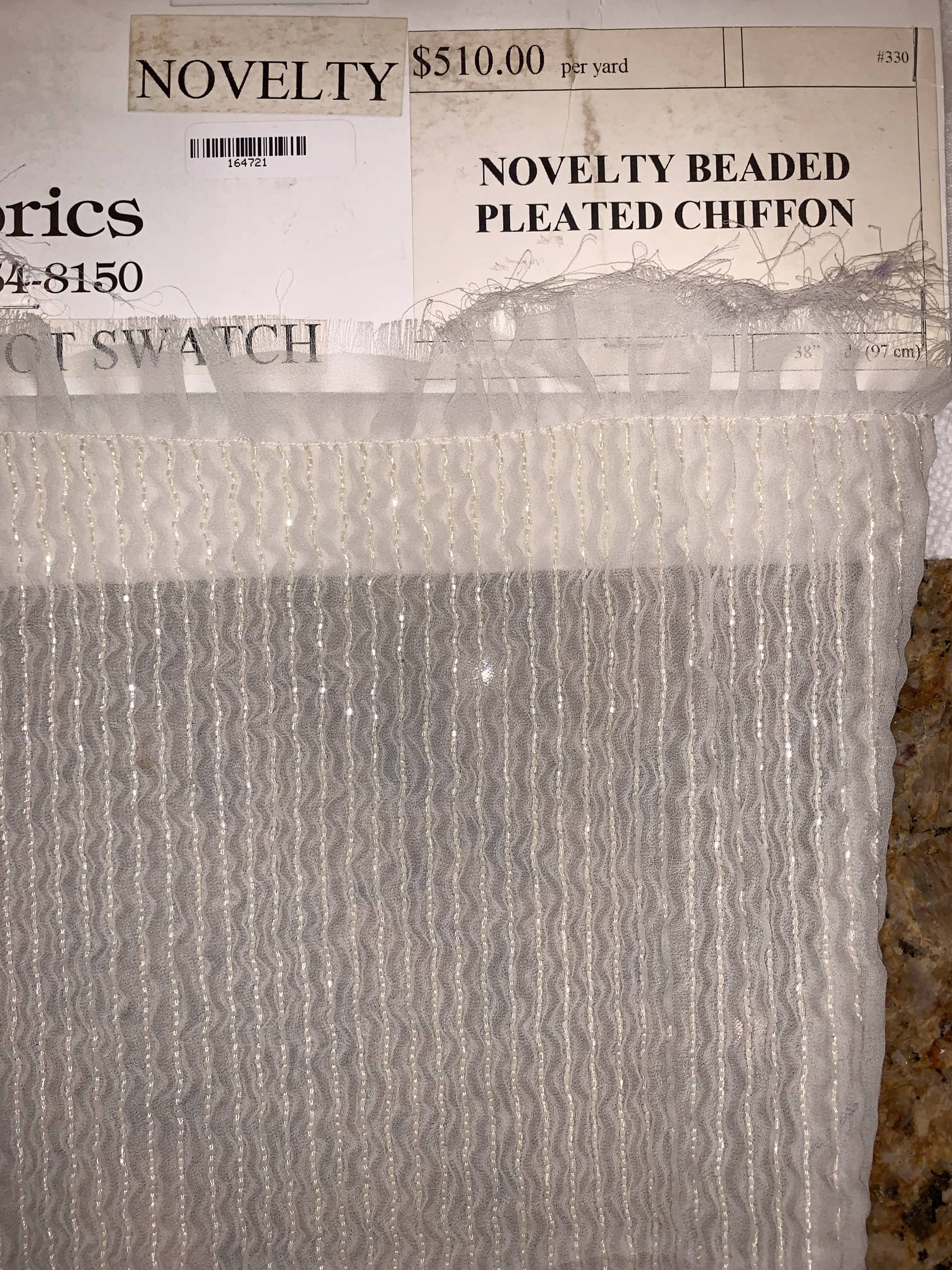 Novelty Beaded Pleated Chiffon