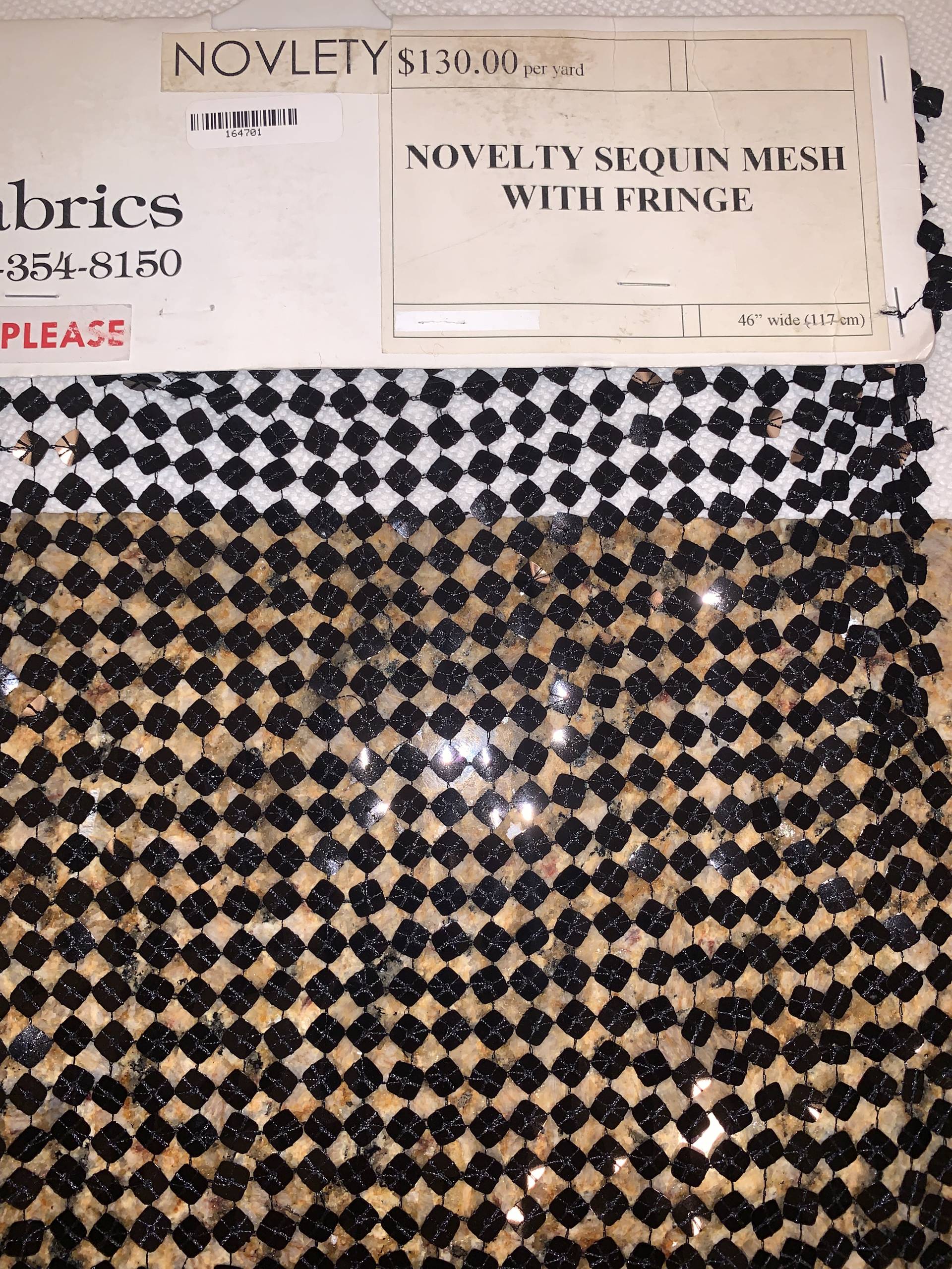 Scnp Novelty Sequin Mesh With Fringe