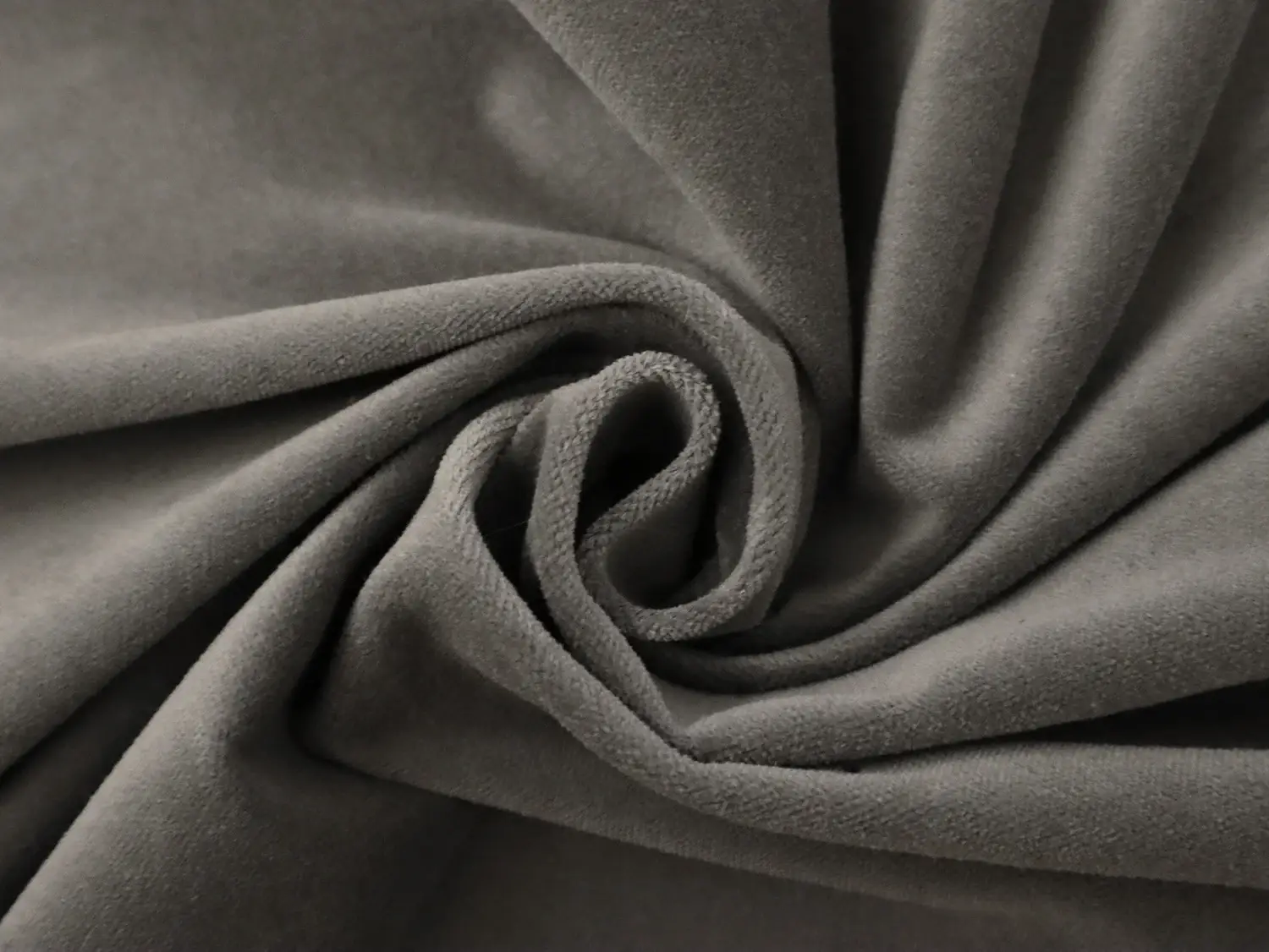 Pure Cotton Velvet in Steel Grey