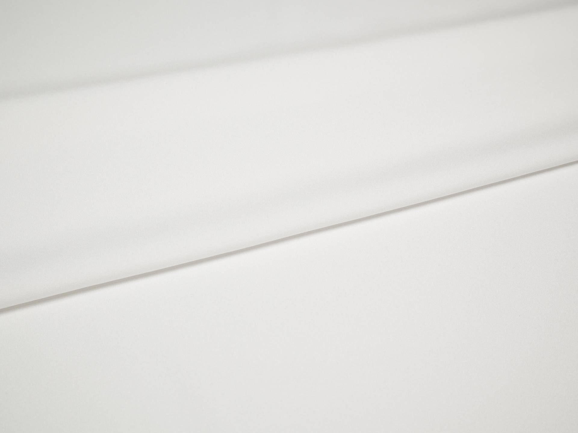 silk Crepe De Chine in White- folded