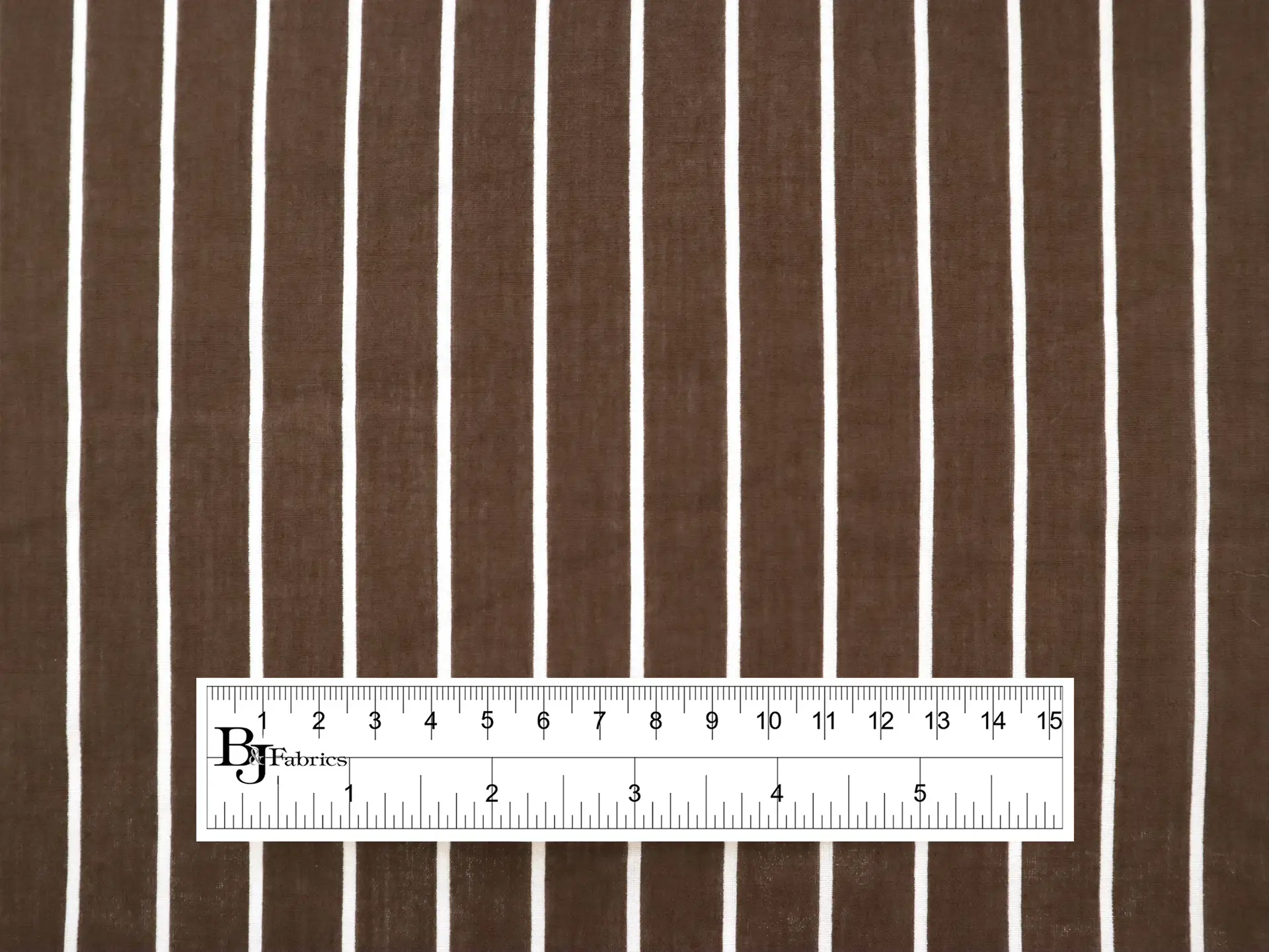 Striped Cotton Voile in Brown & White