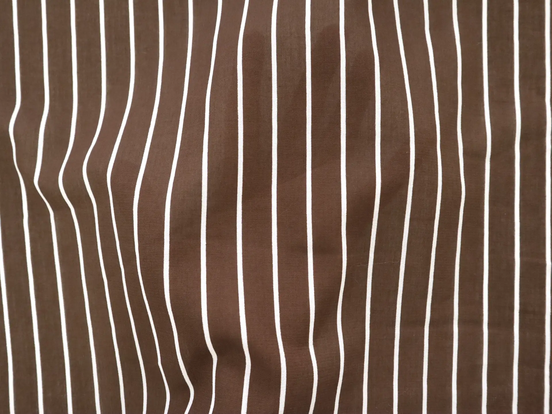 Striped Cotton Voile in Brown & White