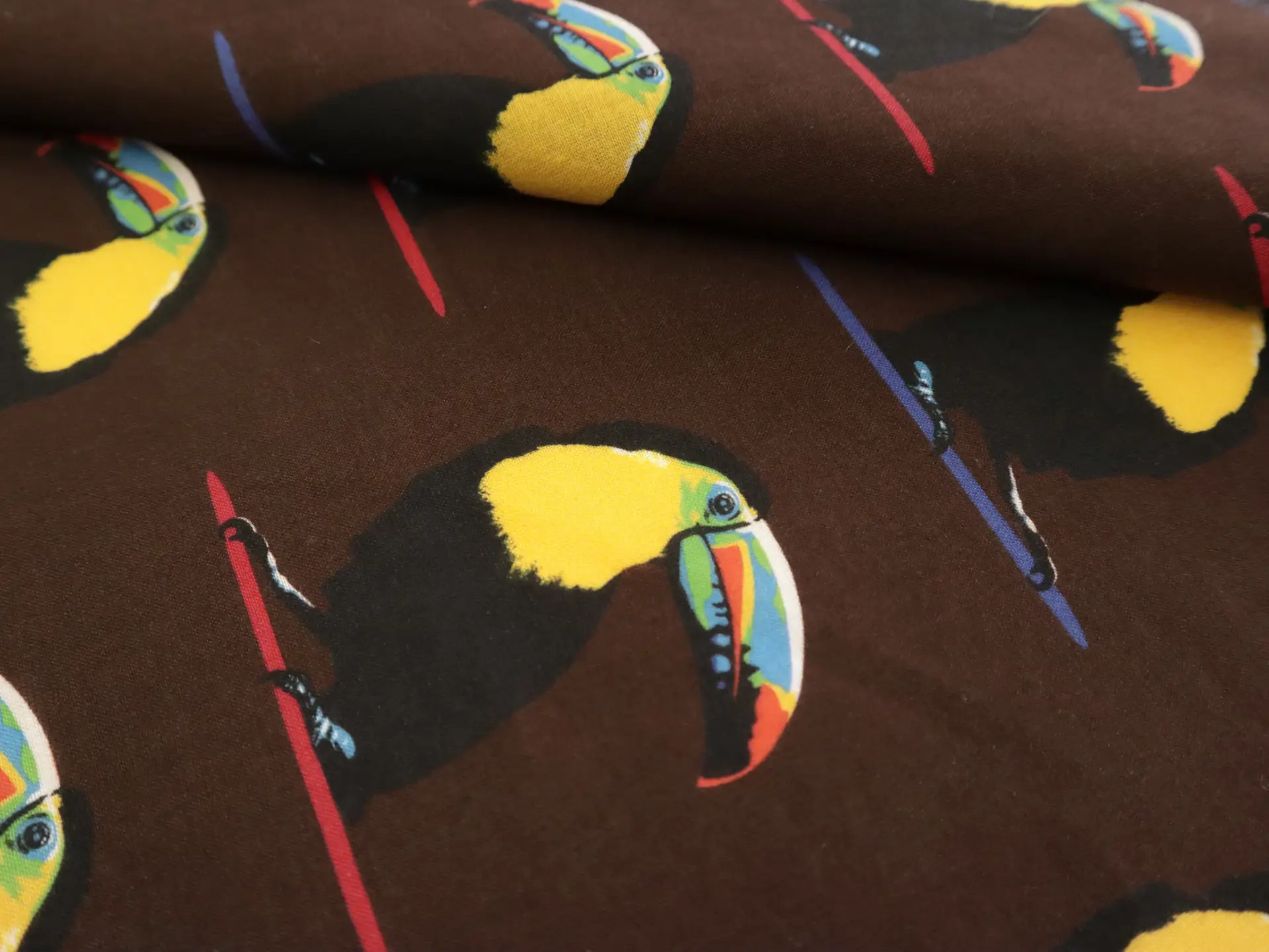 Cotton Lawn with Toucan Birds Print
