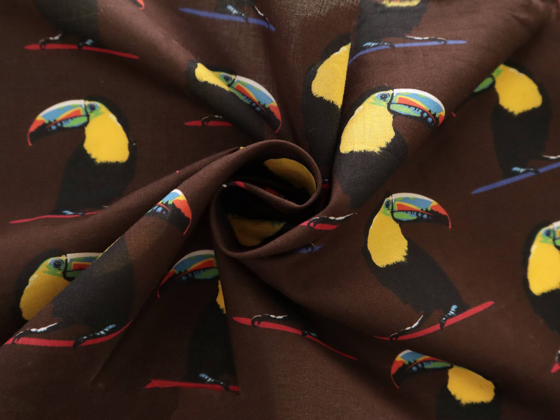 Cotton Lawn with Toucan Birds Print