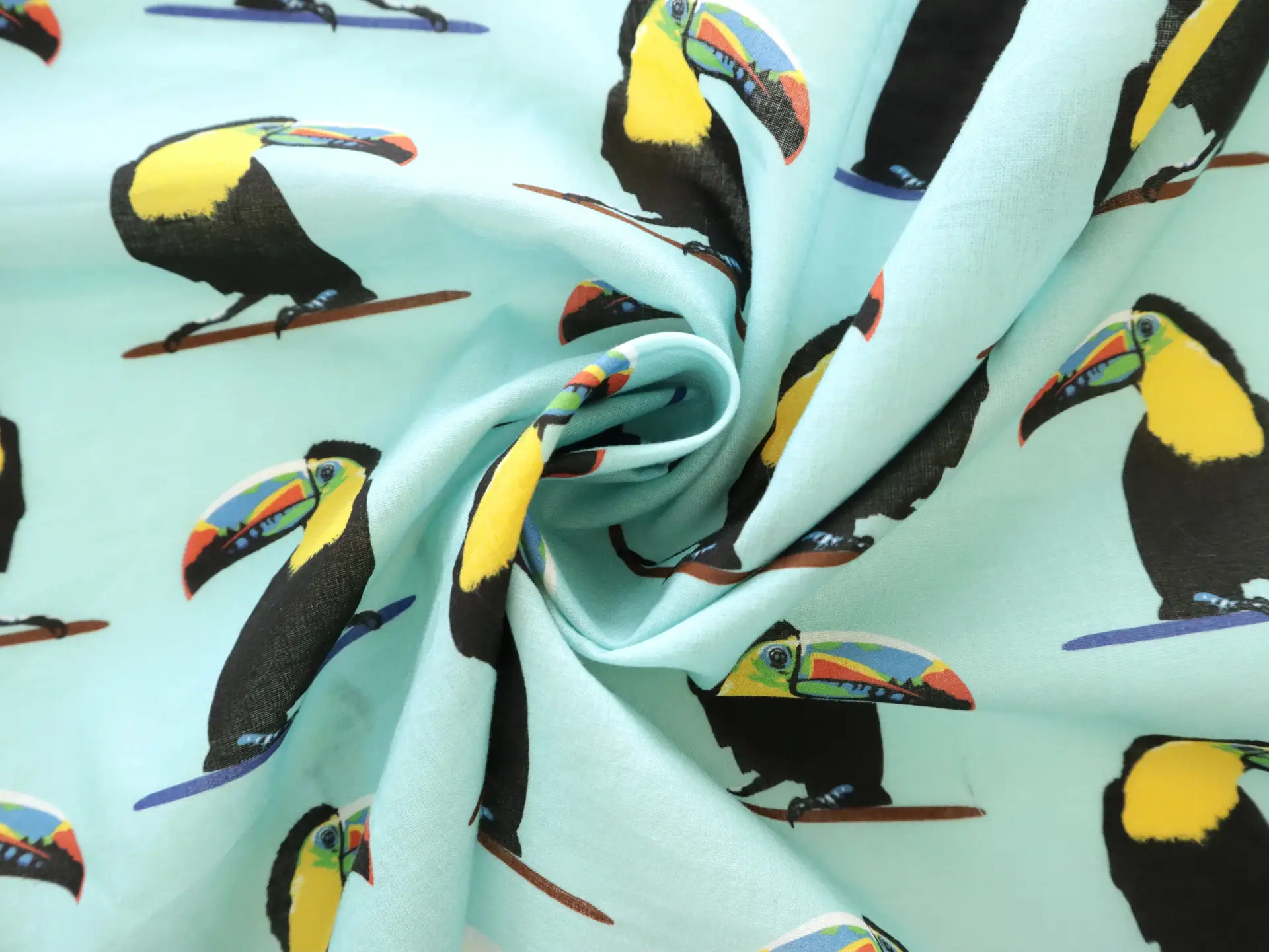 Cotton Lawn with Toucan Birds Print