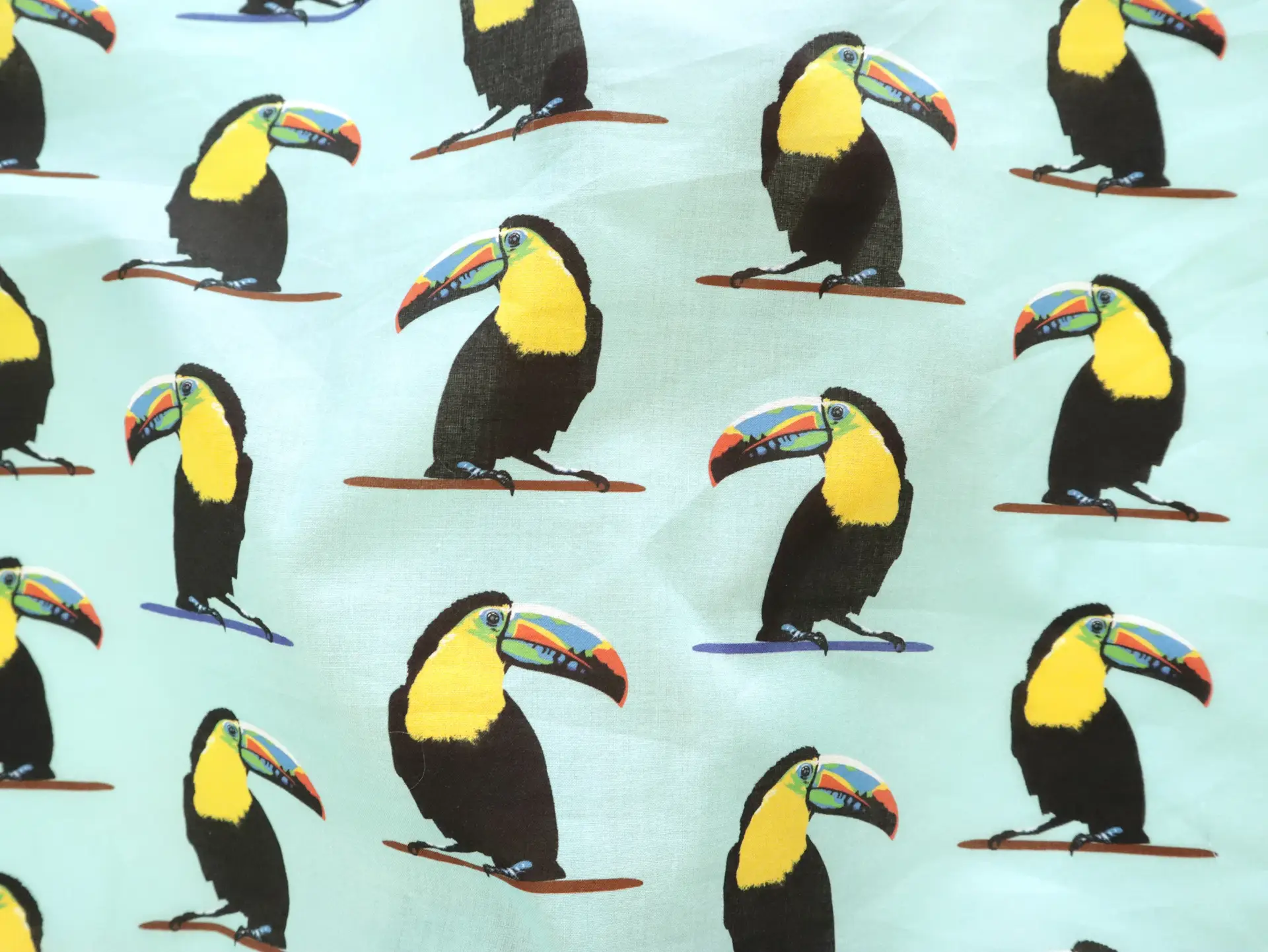 Cotton Lawn with Toucan Birds Print