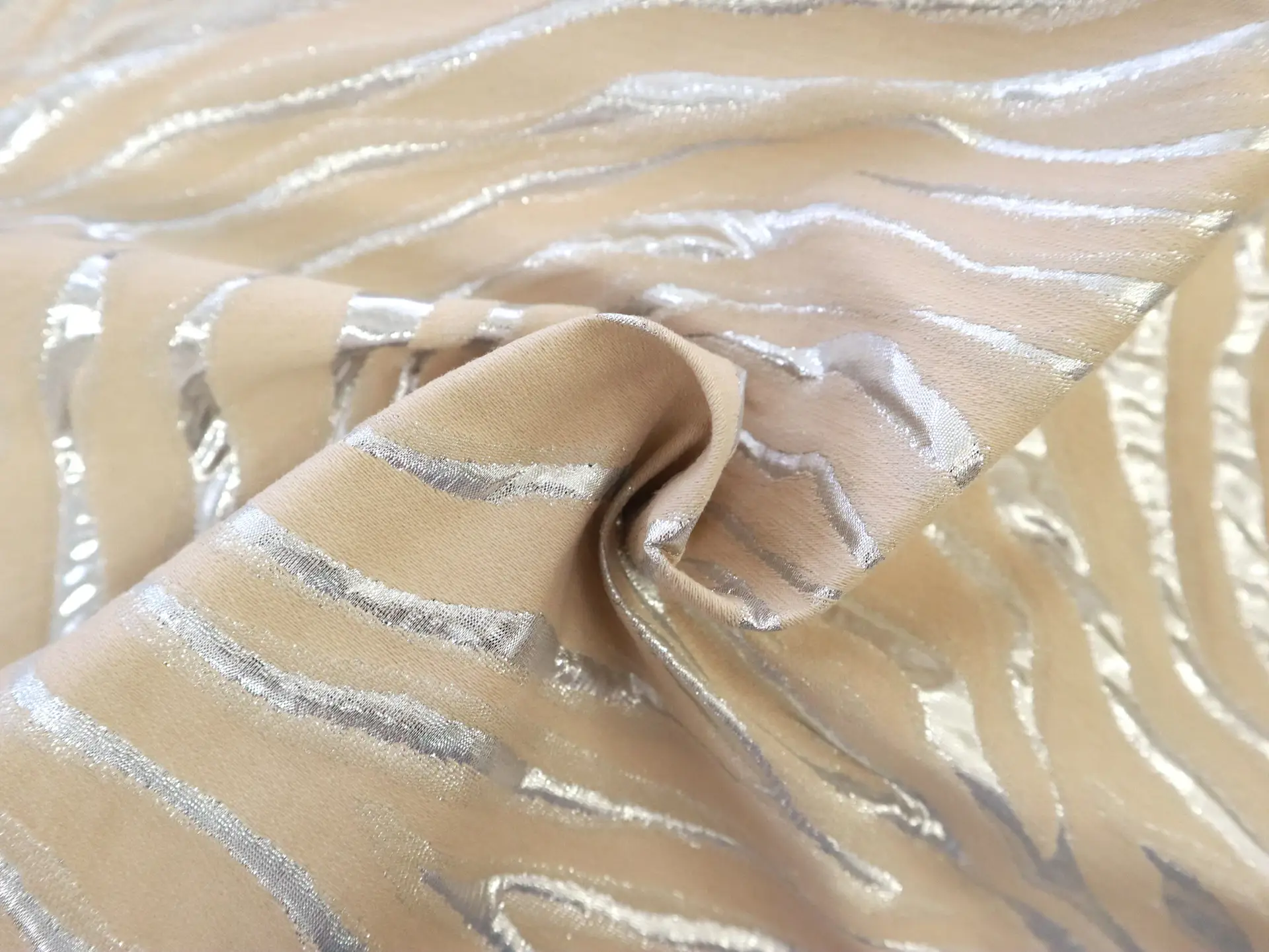 Metallic Zebra Print Brocade