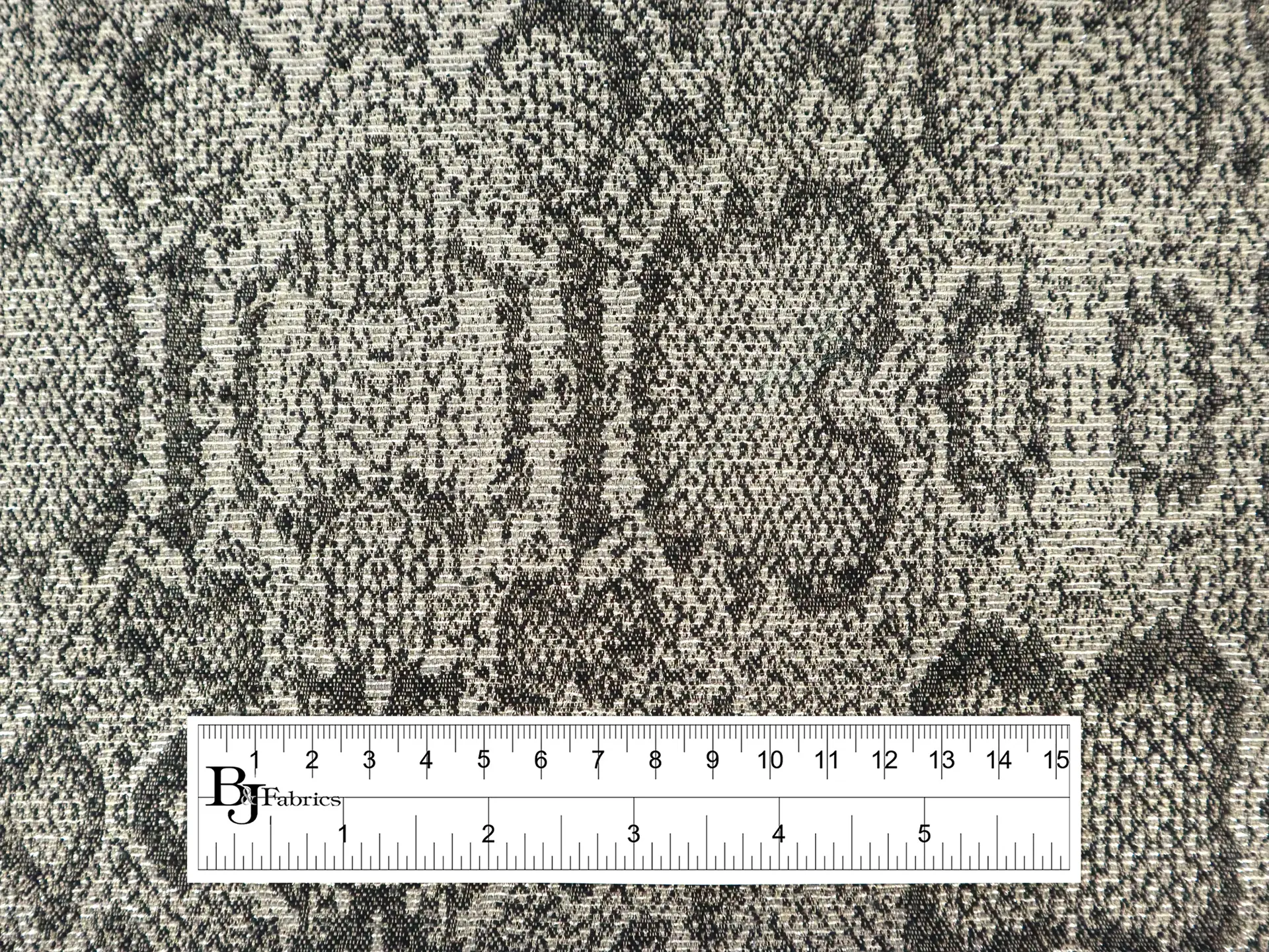 Metallic Snake Print Brocade