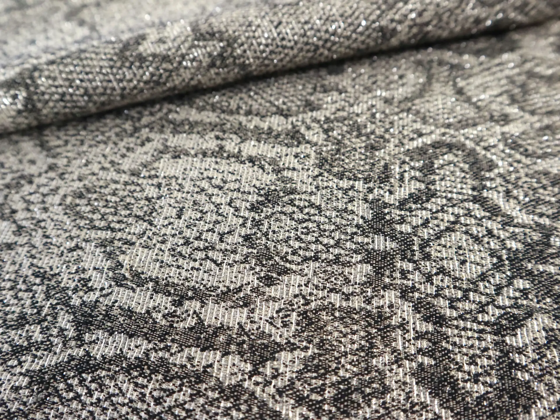 Metallic Snake Print Brocade