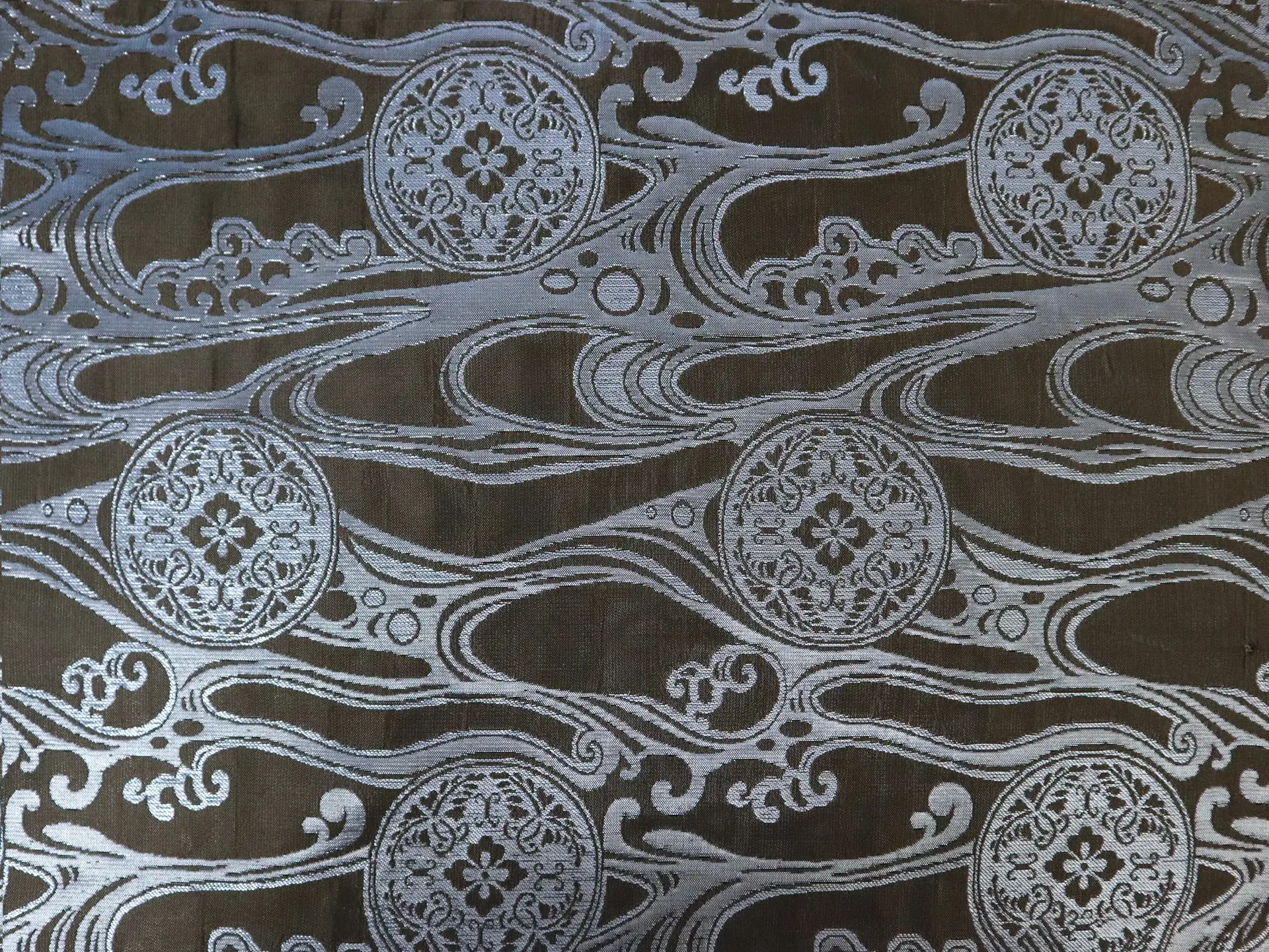 Metallic Brocade with Decorative Pattern
