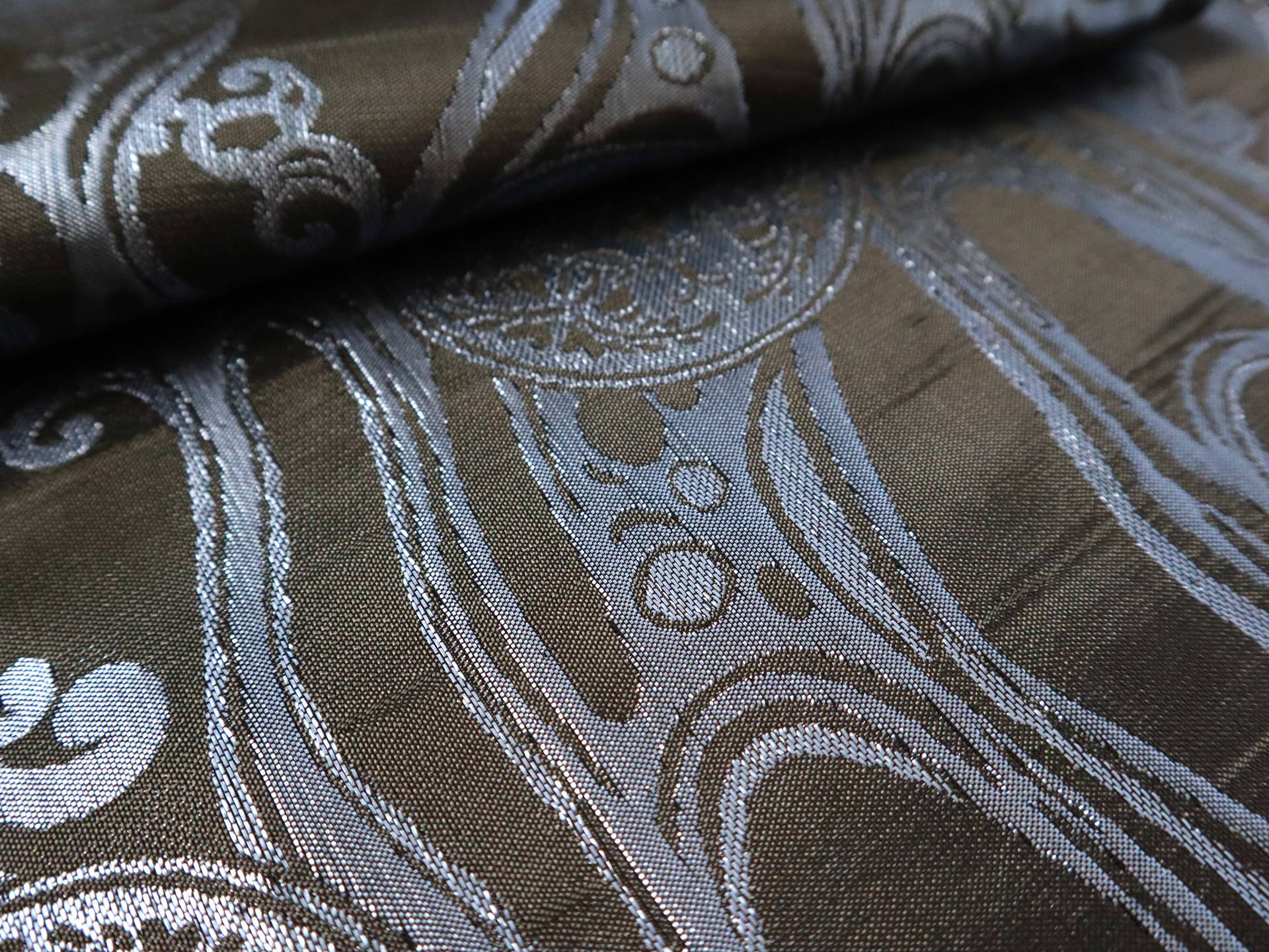 Metallic Brocade with Decorative Pattern