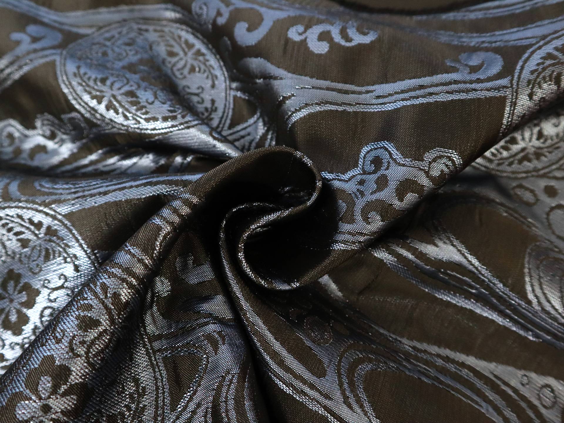 Metallic Brocade with Decorative Pattern