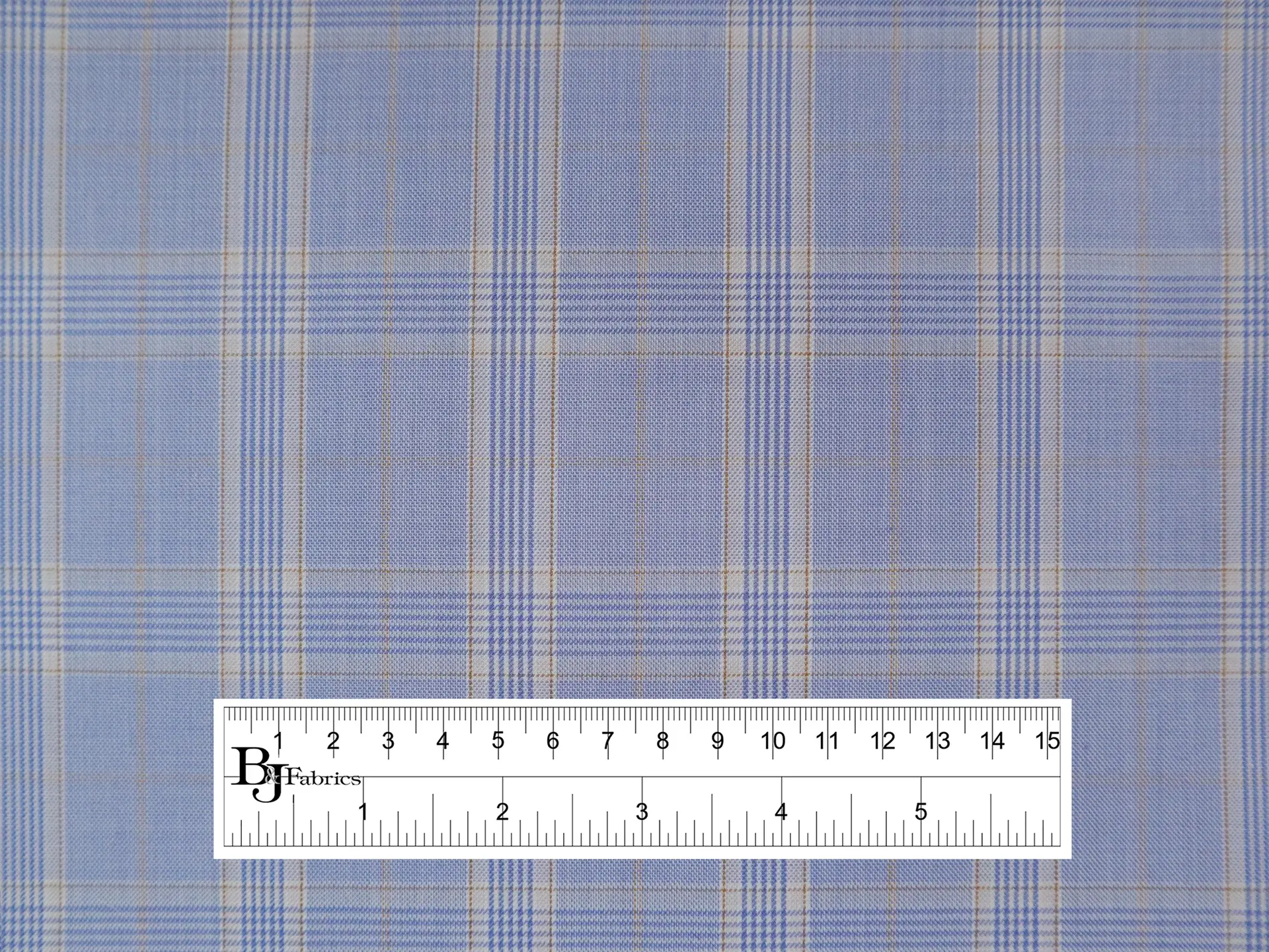 Super Fine Wool Blend Plaid Suiting in Ink Blue
