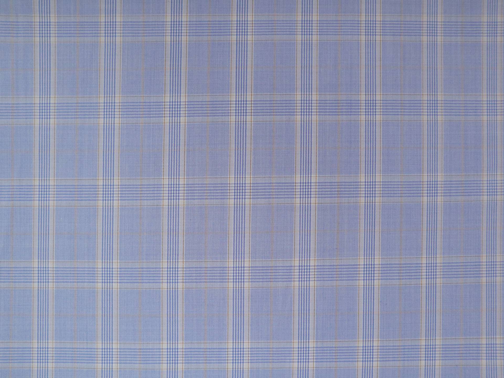 Super Fine Wool Blend Plaid Suiting in Ink Blue