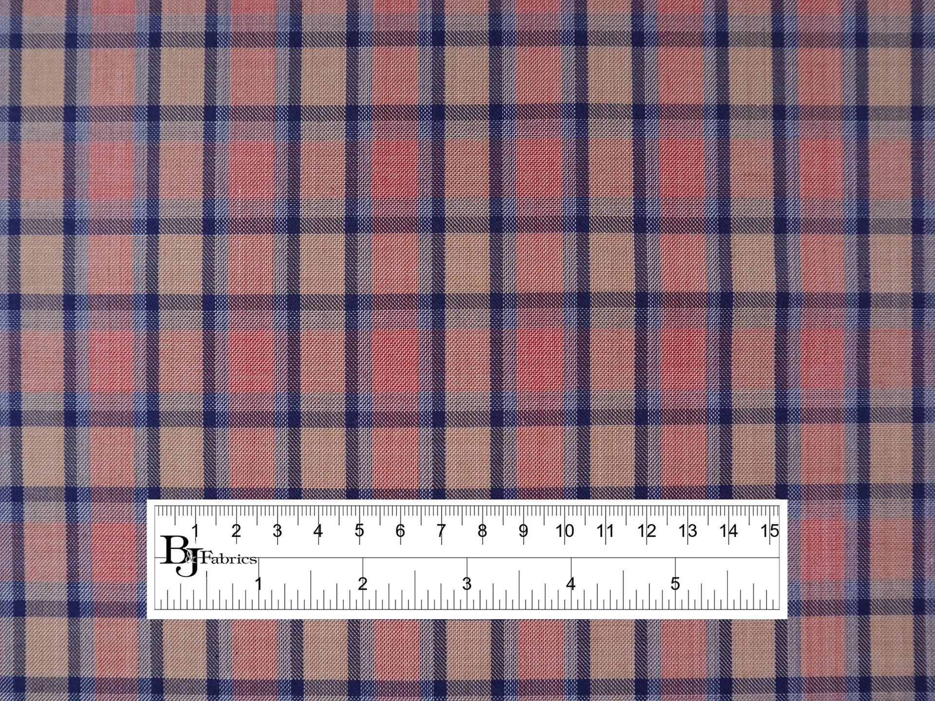 Super Fine Wool Blend Plaid Suiting in Strawberry Pink