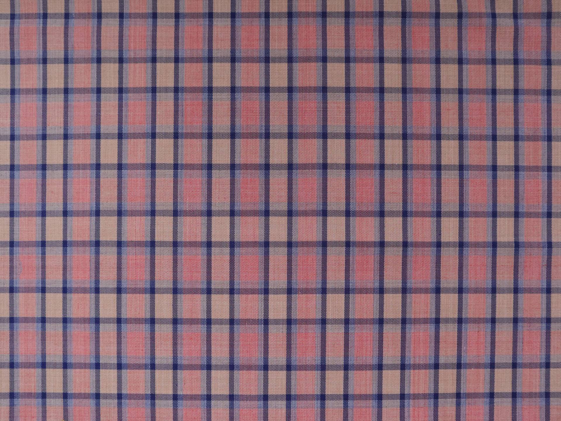Super Fine Wool Blend Plaid Suiting in Strawberry Pink
