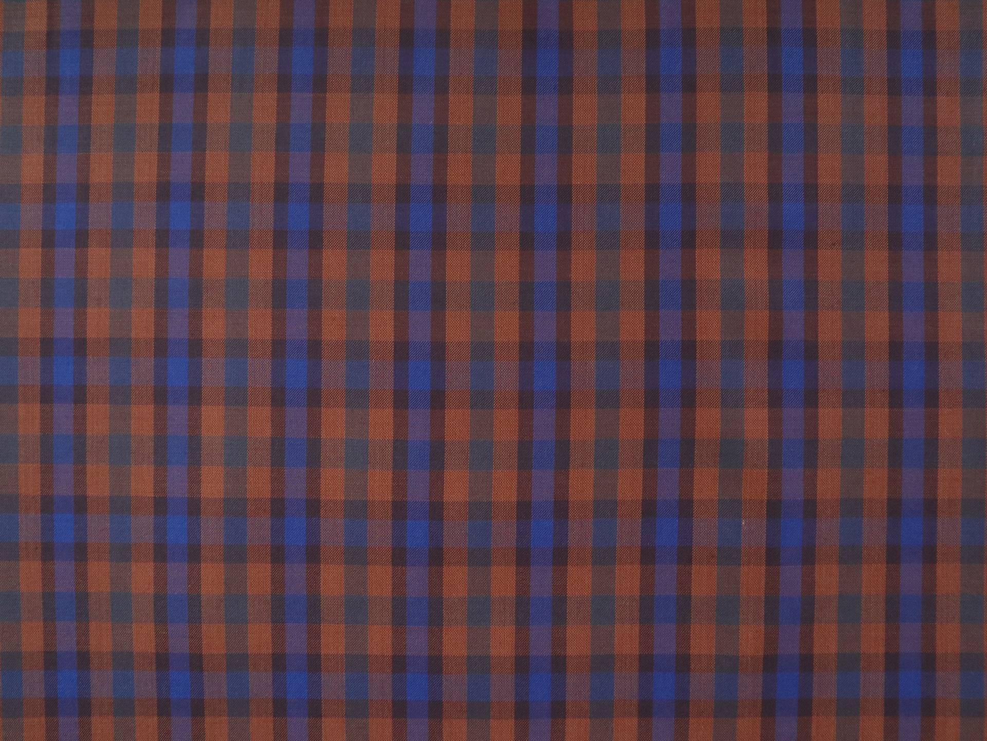 Super Fine Wool Blend Plaid Suiting in Rust