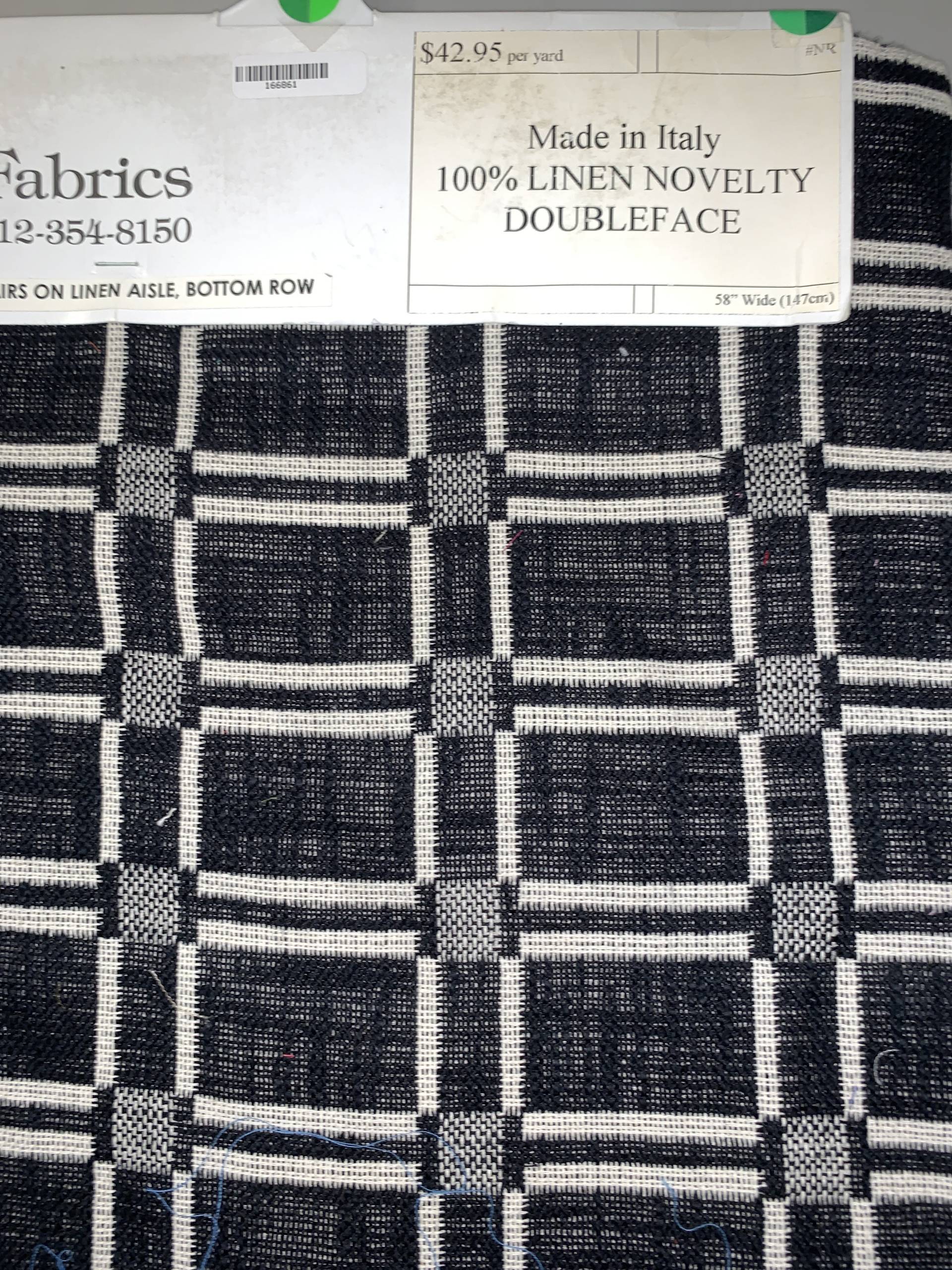 Scnp 100% Linen Novelty Doubleface