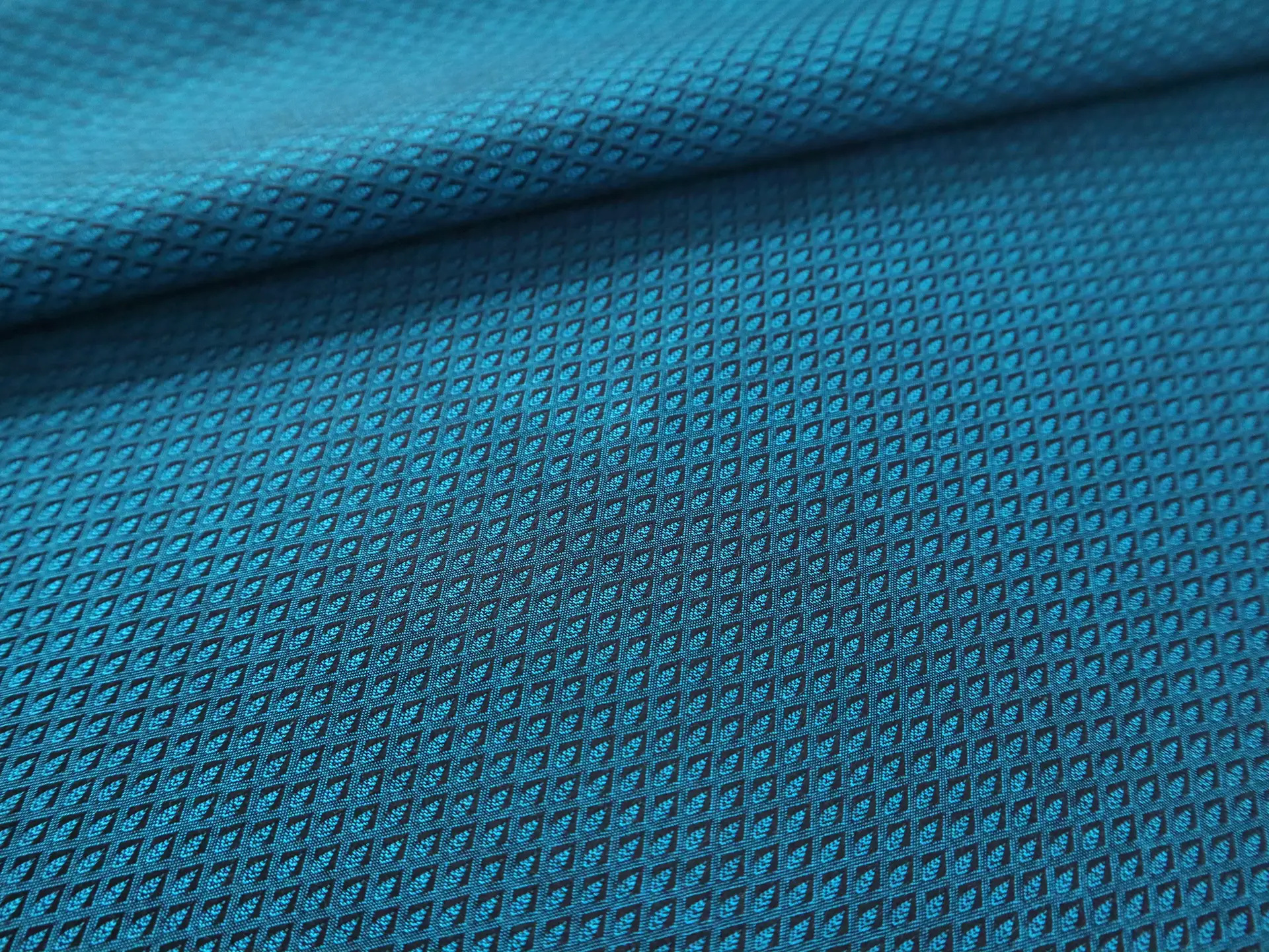 Cotton Jacquard Shirting in Teal