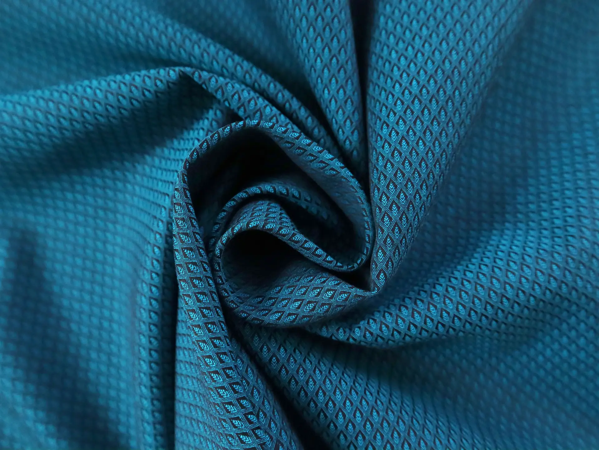 Cotton Jacquard Shirting in Teal