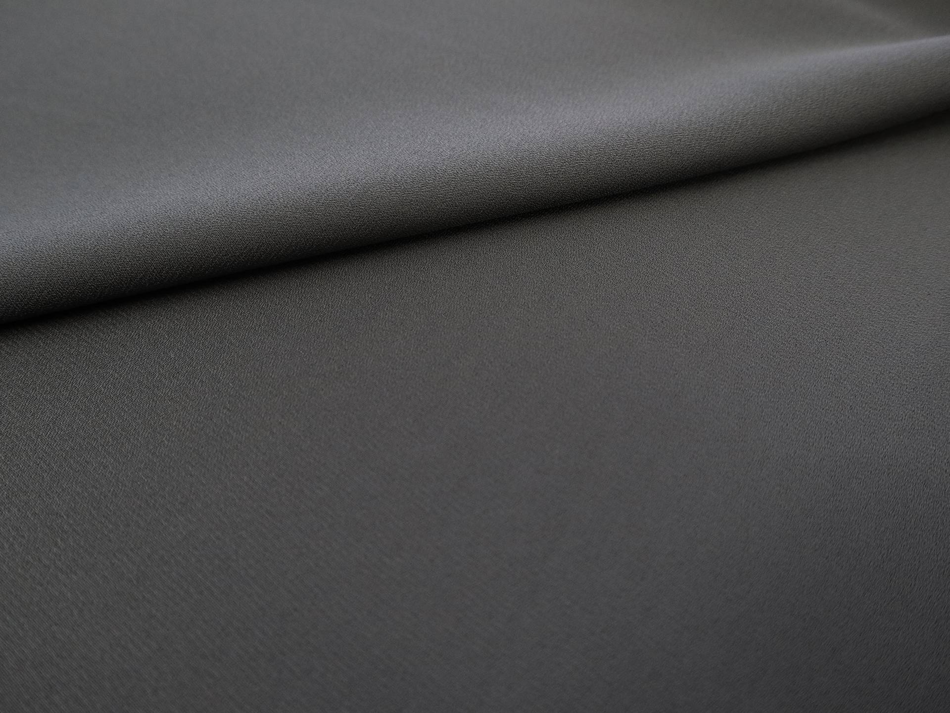 Polyester Double Georgette in Charcoal