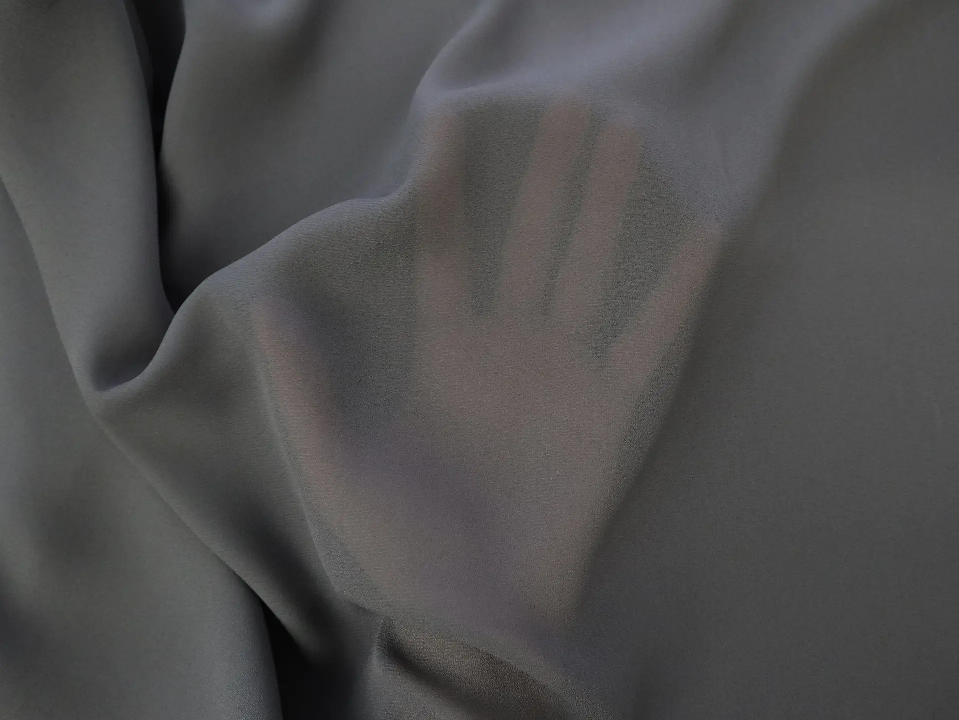 Polyester Double Georgette in Charcoal