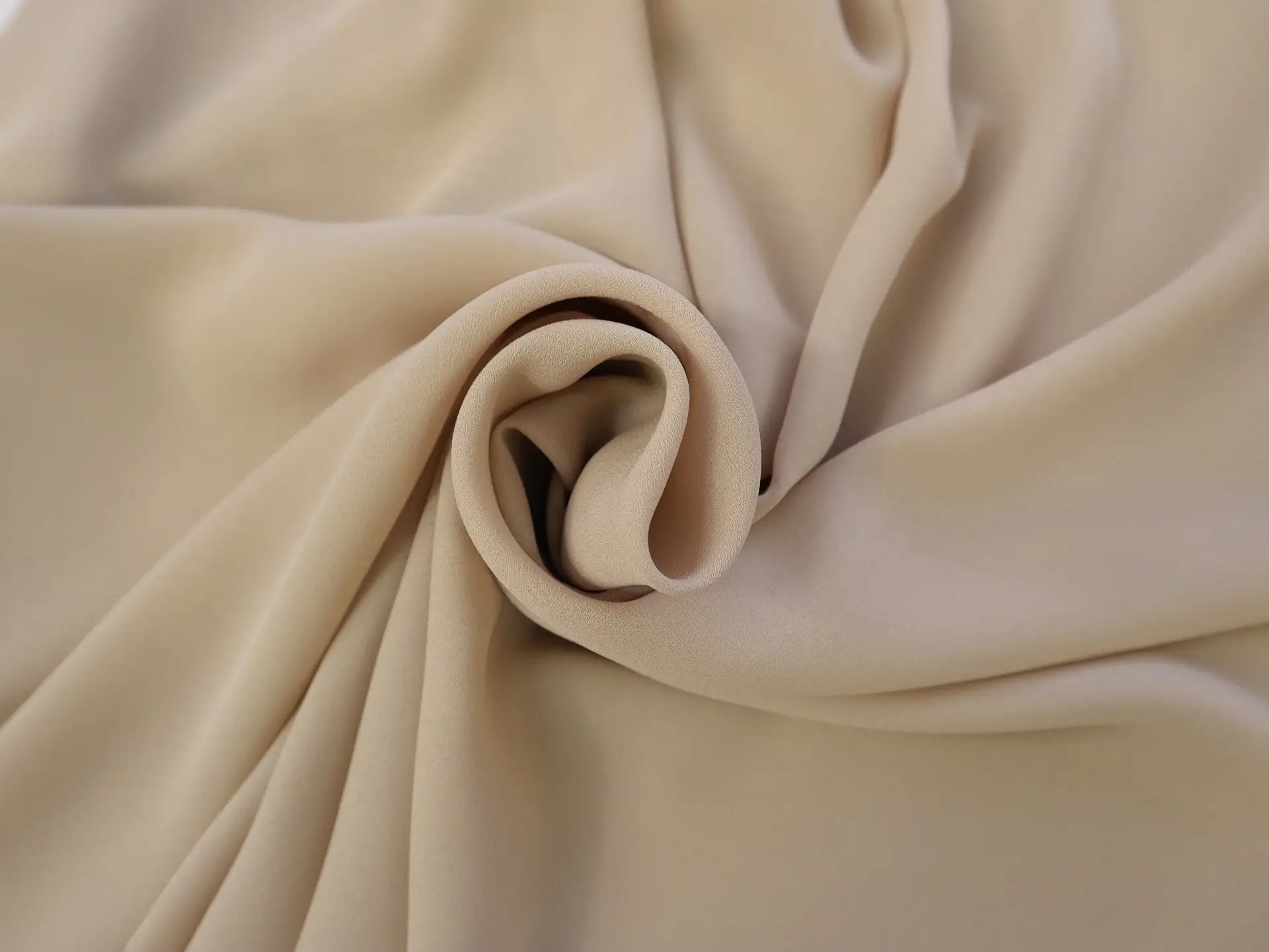 Polyester Double Georgette in Nude