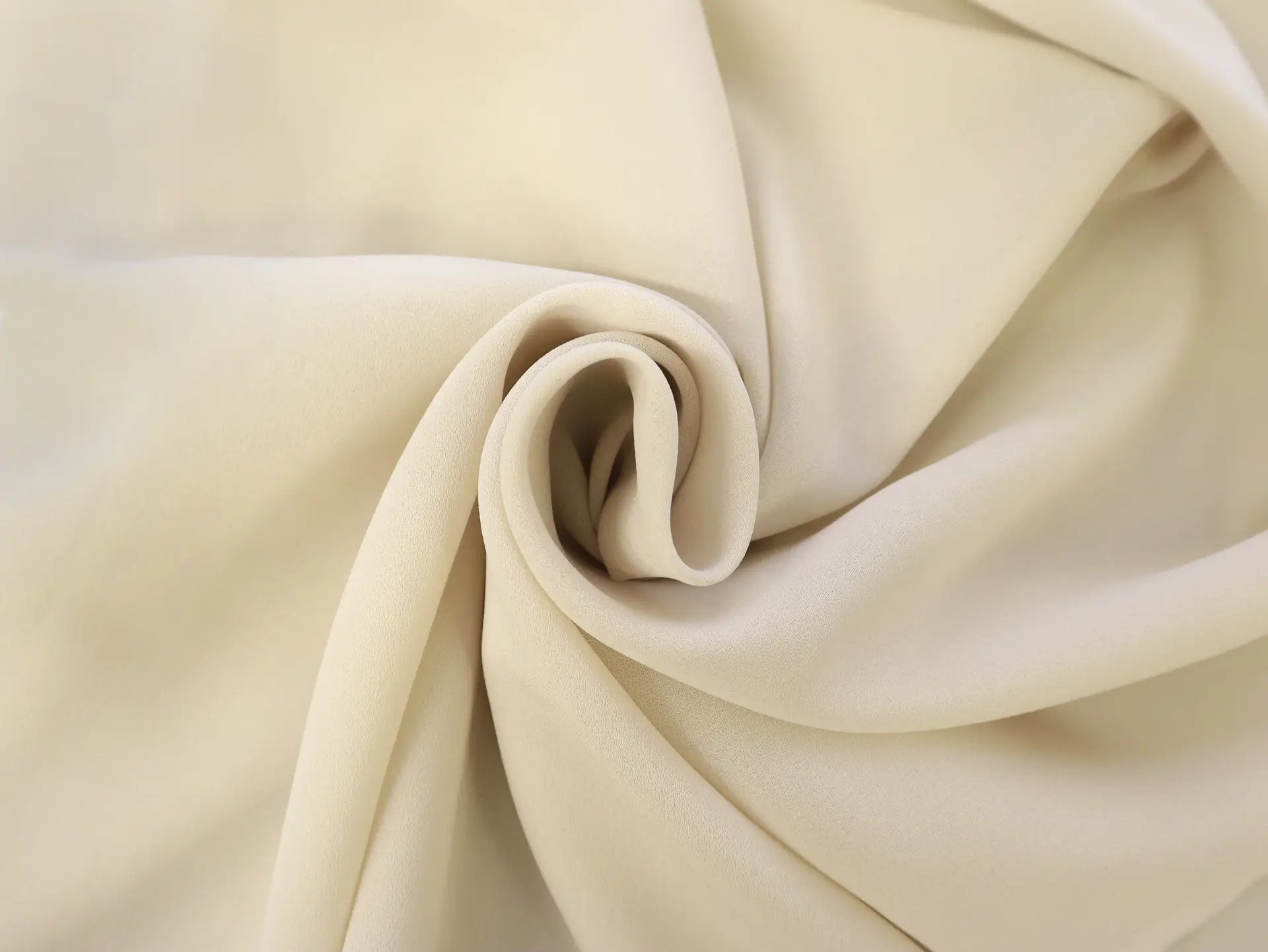 Polyester Double Georgette in Ecru