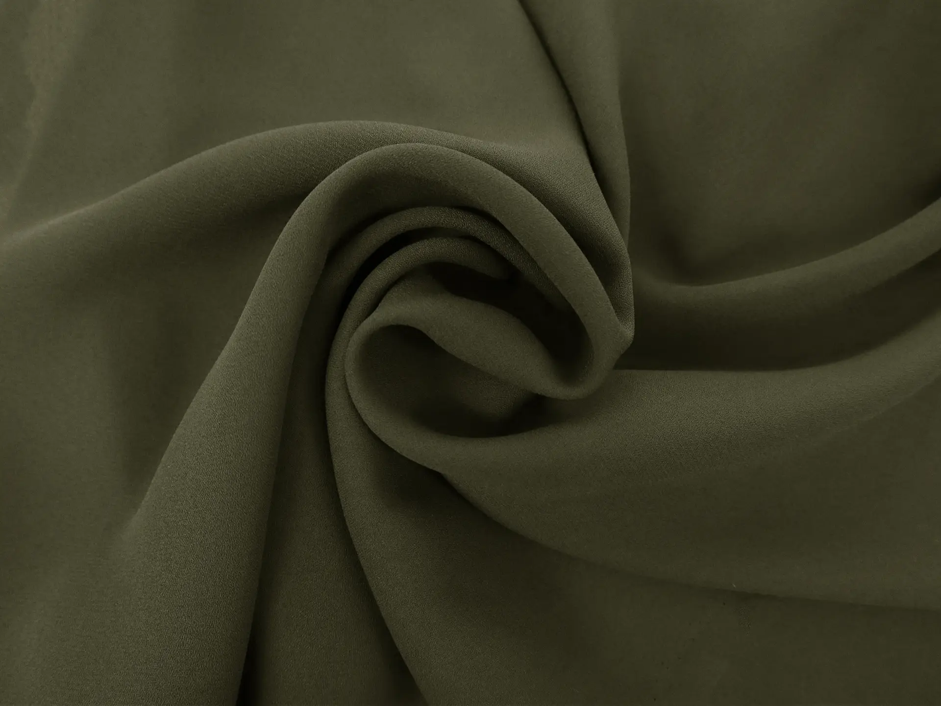 Polyester Double Georgette in Olive
