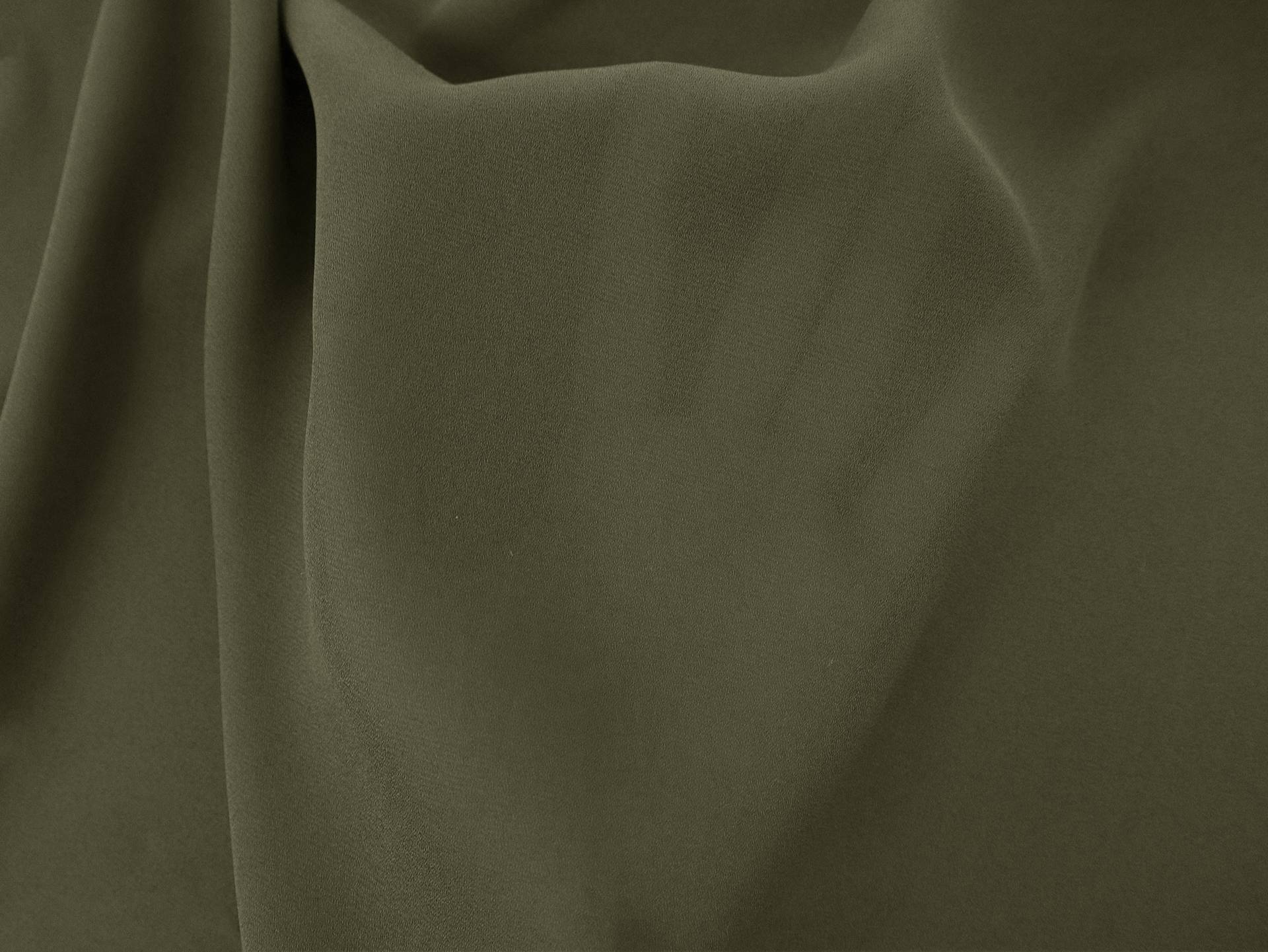 Polyester Double Georgette in Olive