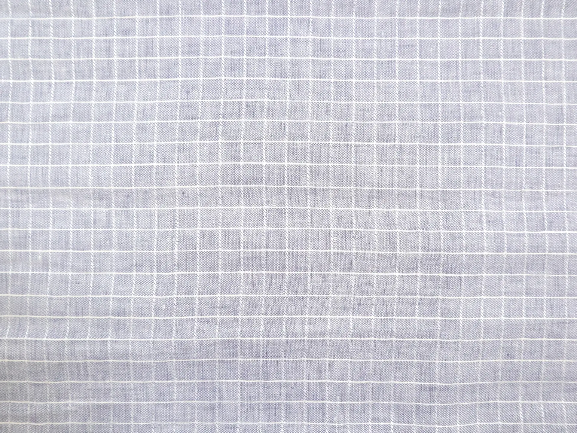 Novelty Linen with Windowpane Plaid in Grey
