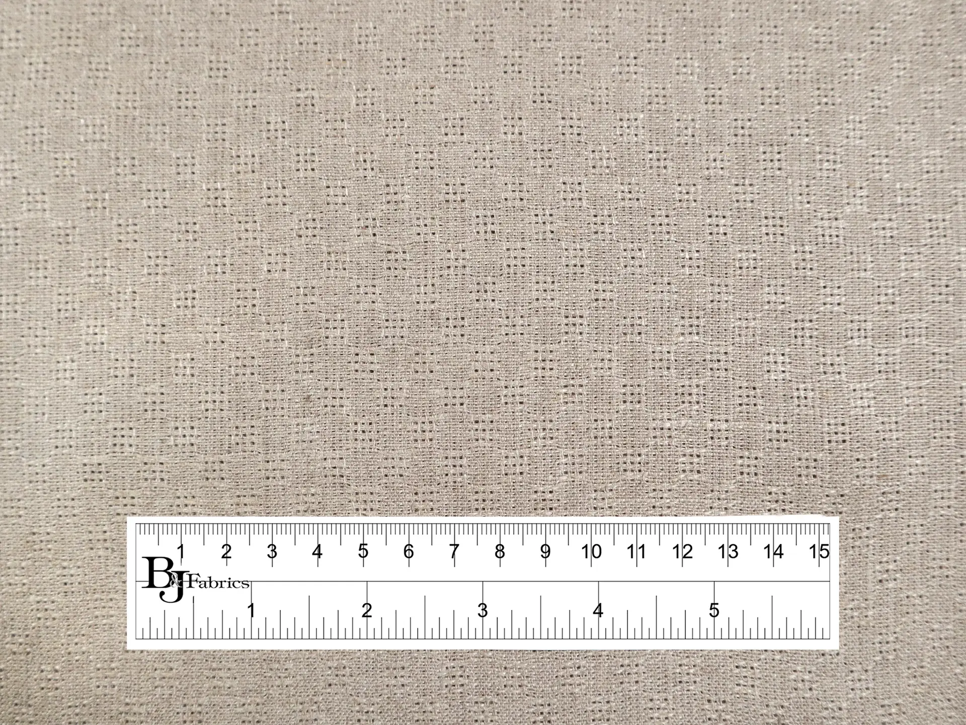 Novelty Check Linen in Flax