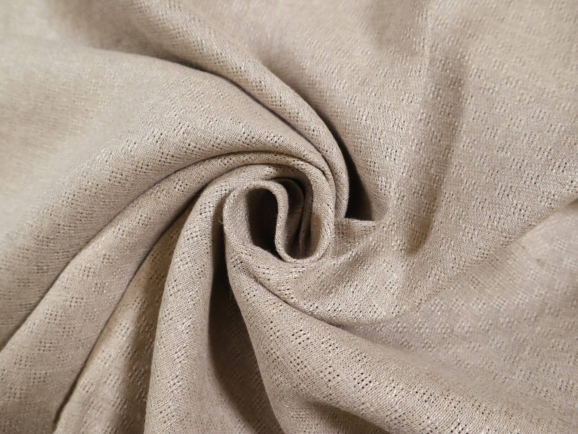 Novelty Check Linen in Flax