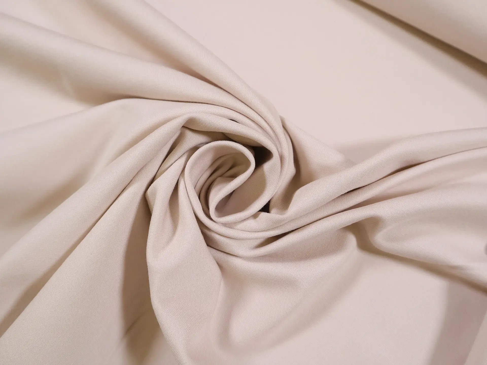 Lightweight Rayon Blend Ponte Knit in Nude Sand