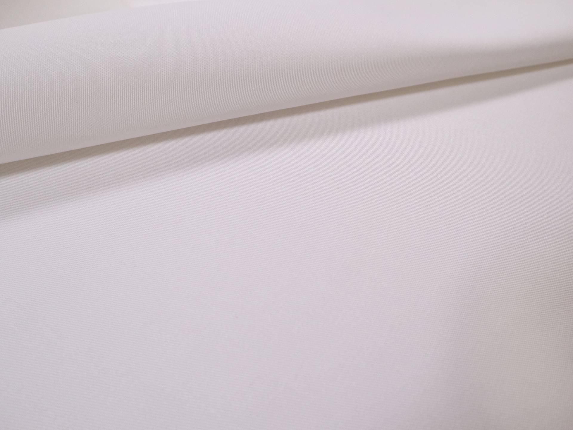 Polyester & Cotton Blend Twill in White