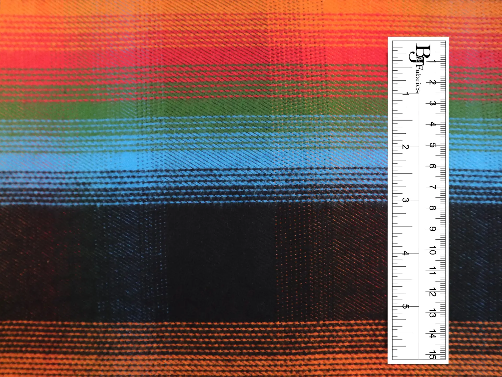 Double Faced Cotton Flannel Plaid in Black Rainbow