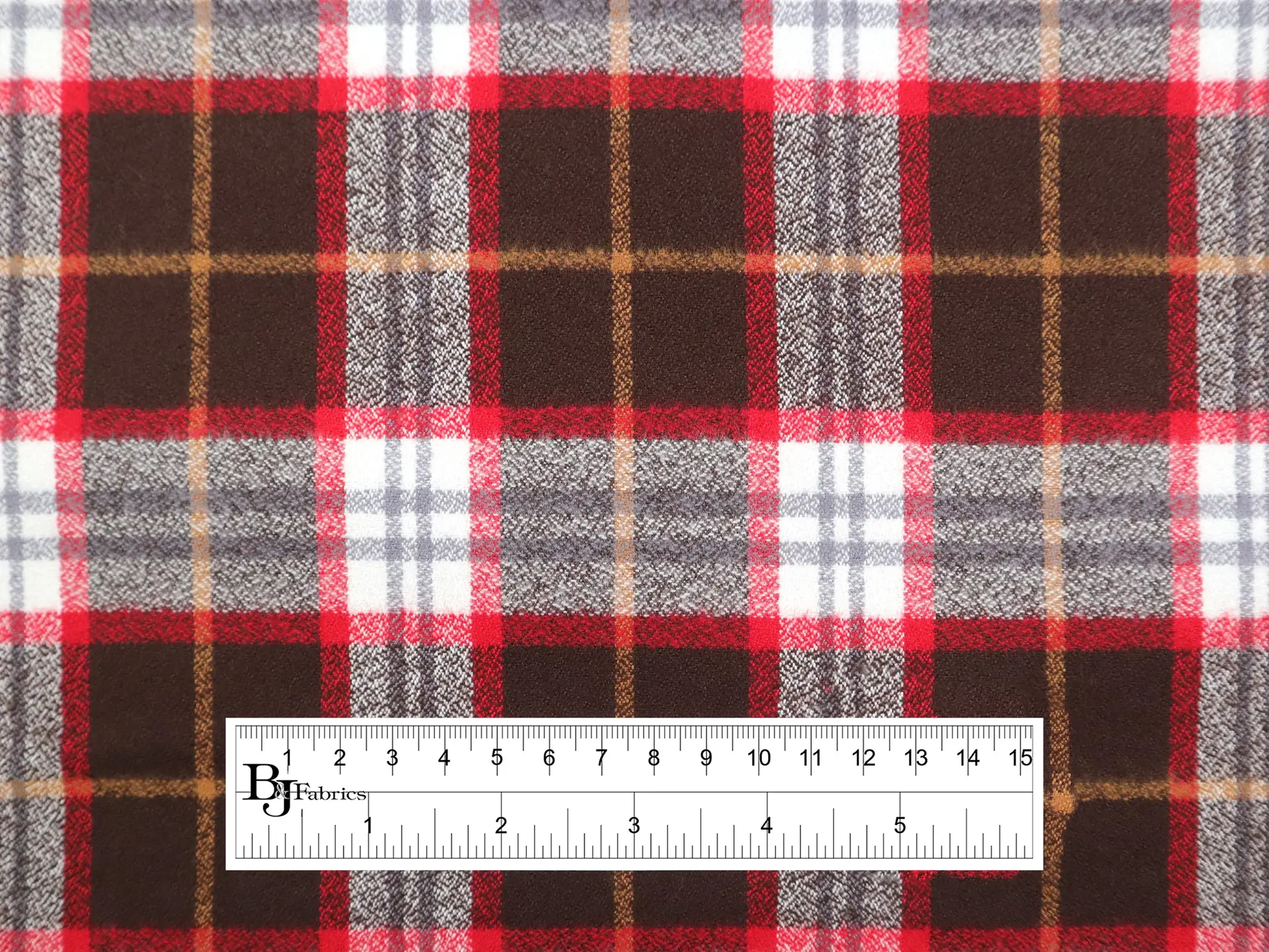 Cotton Flannel Plaid in Redwood