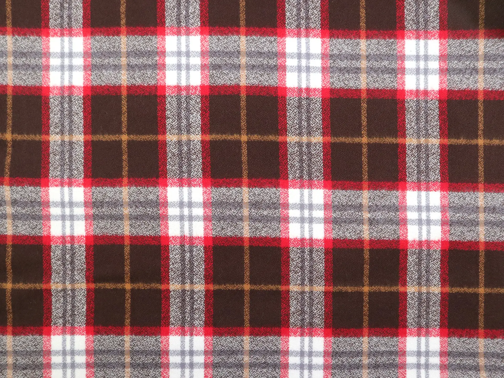 Cotton Flannel Plaid in Redwood