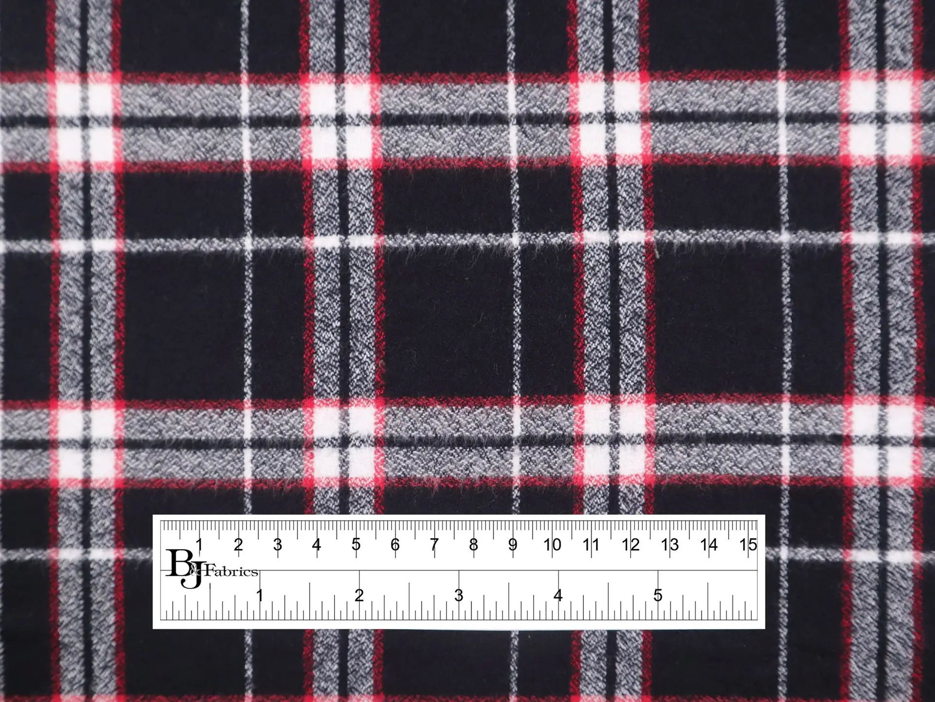 Cotton Flannel Plaid in Black