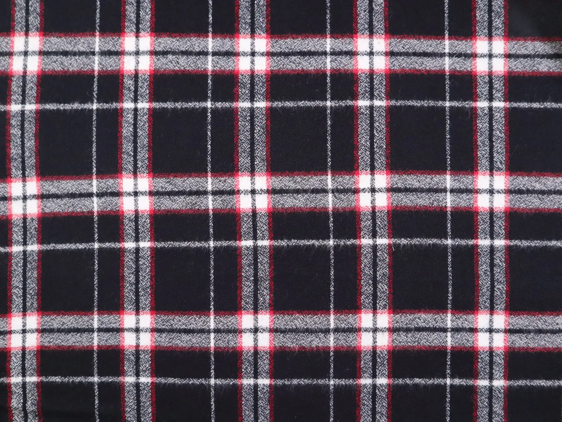 Cotton Flannel Plaid in Black