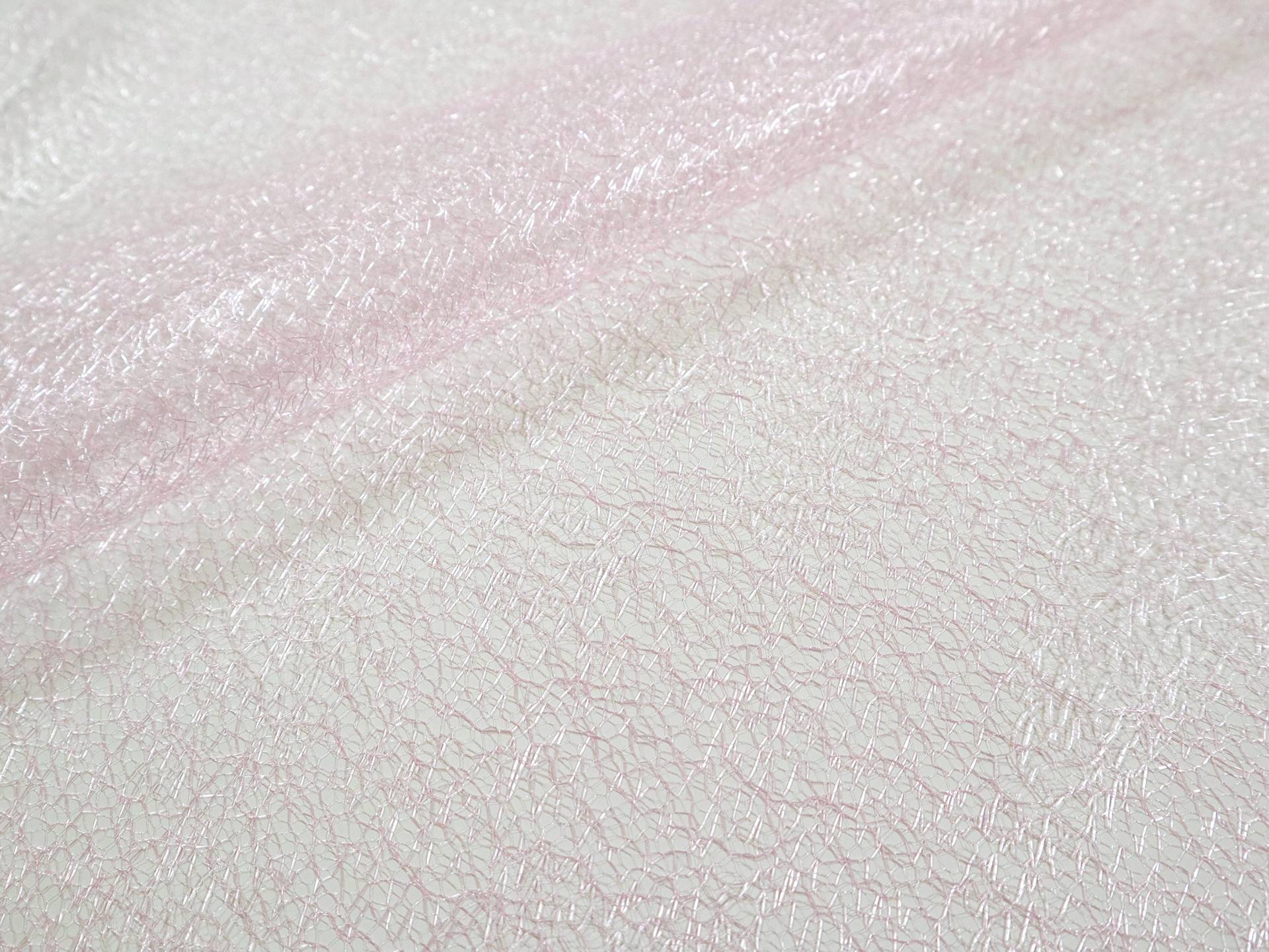 Metallic Novelty Tulle in Baby Pink 